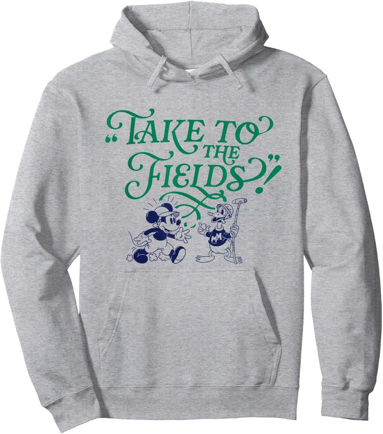 Disney Mickey And Friends Take To The Friends Retro Big Logo Hoodie - Hoodie | Ash