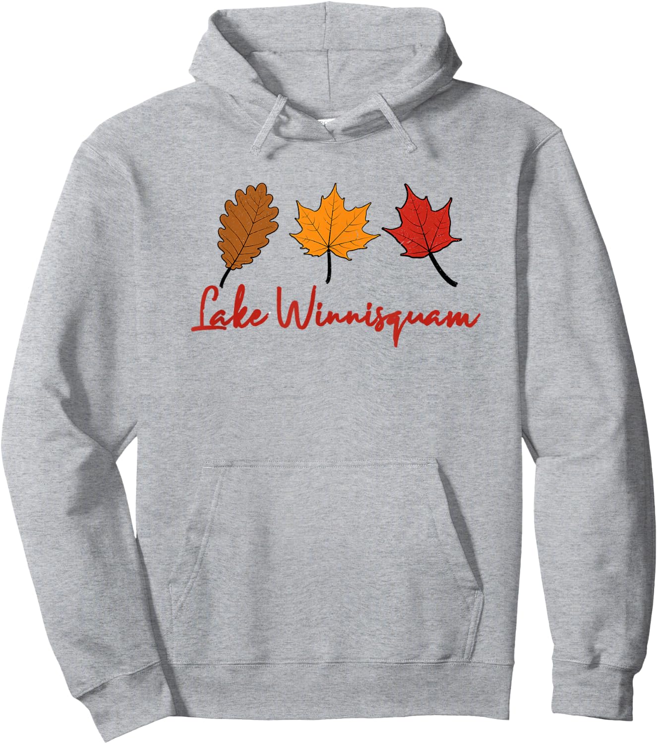 Lake Winnisquam Fall Foliage Autumn Leaf Peeping Oak Maple Hoodie - Hoodie | Ash