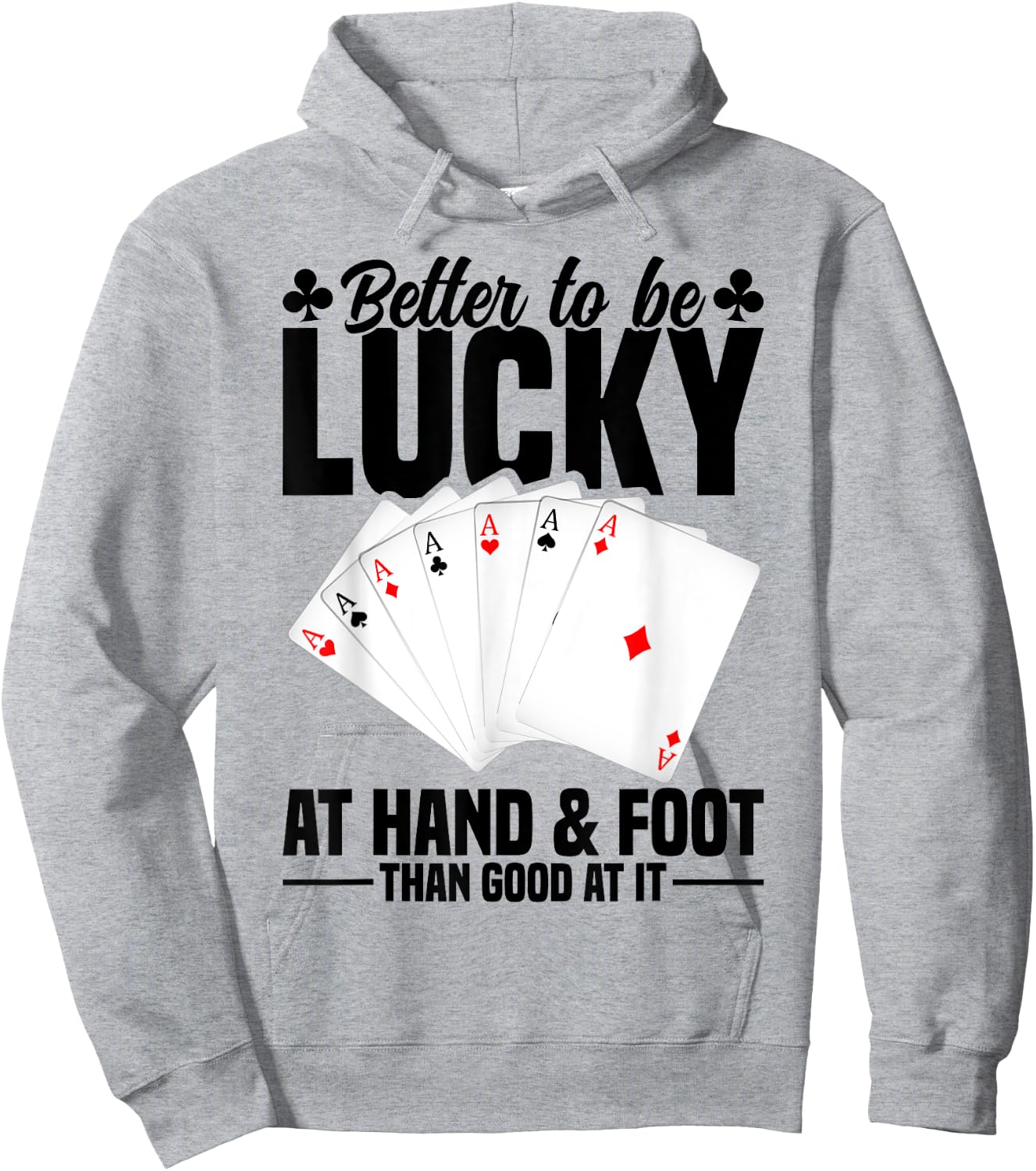 Hand and Foot Playing Cards Game Set Partner Hand Foot Hoodie - Hoodie | Ash