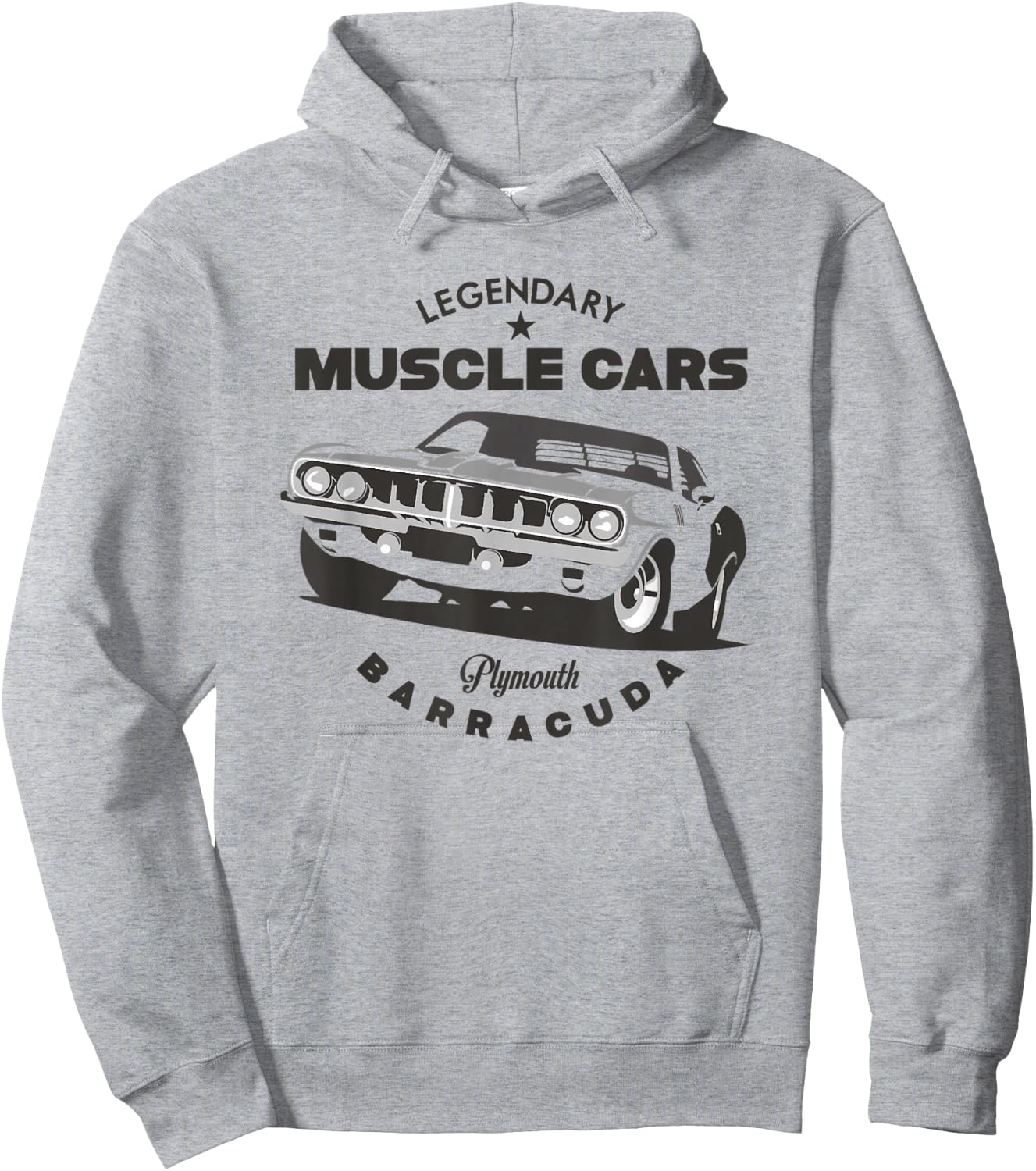 Legendary Muscle Car Barracuda Cuda Classic Vintage 1970s Hoodie - Hoodie | Ash