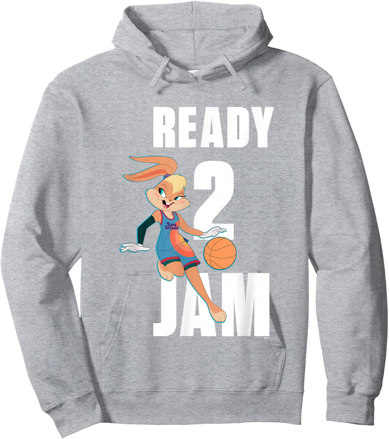 Space Jam 2 Iconic Lola Bunny Ready 2 Jam Big Chest Poster Hoodie - Hoodie | Ash