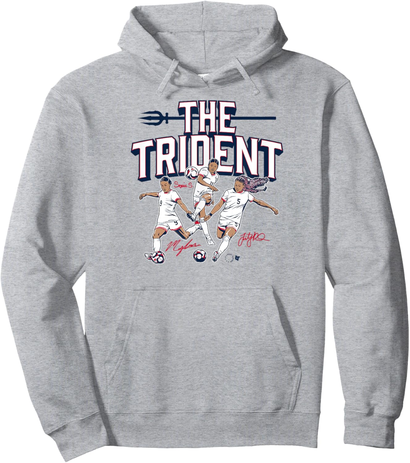 Swanson, Rodman, & Smith - The Trident - USA Women's Soccer Hoodie - Hoodie | Ash