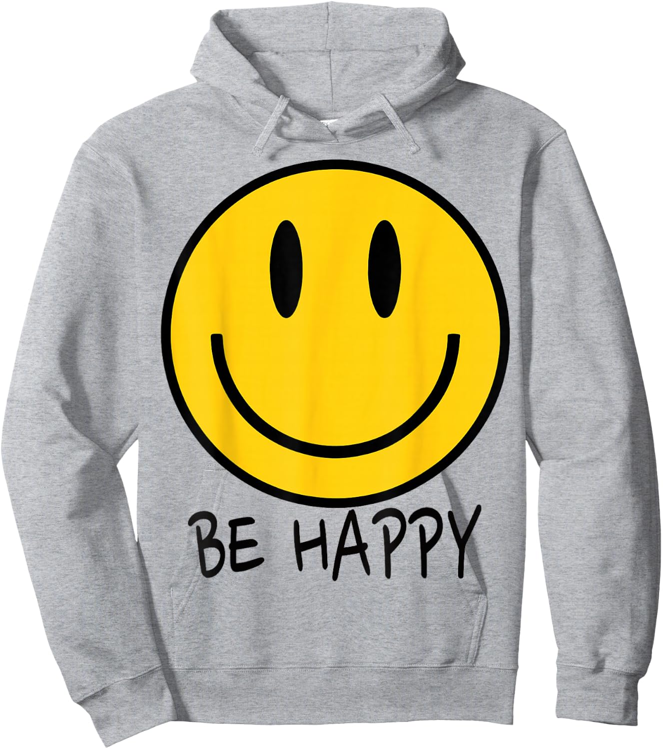 Be Happy 70s Yellow Smile Face Happy Smiling Face Kids Hoodie - Hoodie | Ash