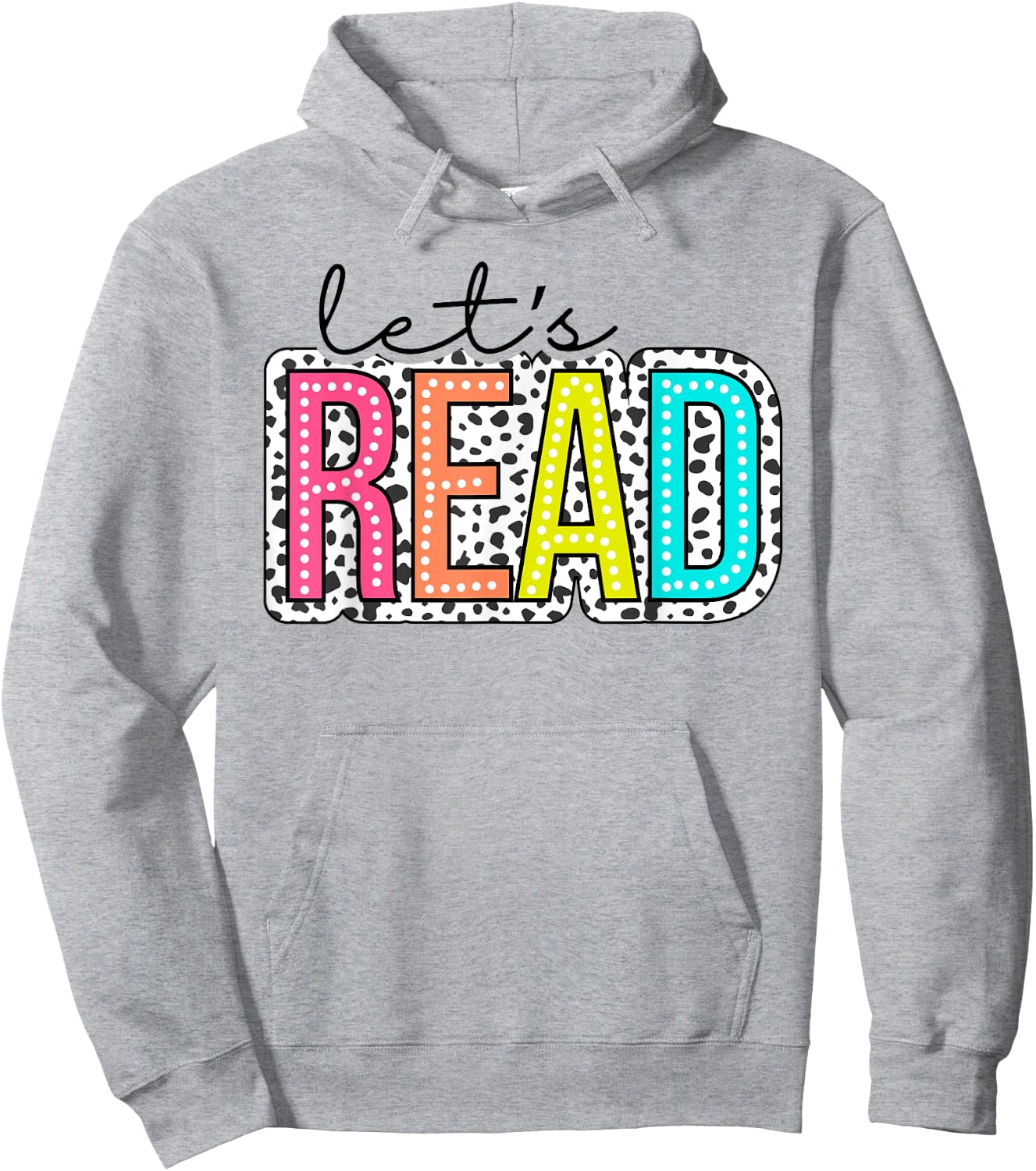 Let's Read dalmatian dots For Teachers, Book Lover,Librarian Hoodie - Hoodie | Ash