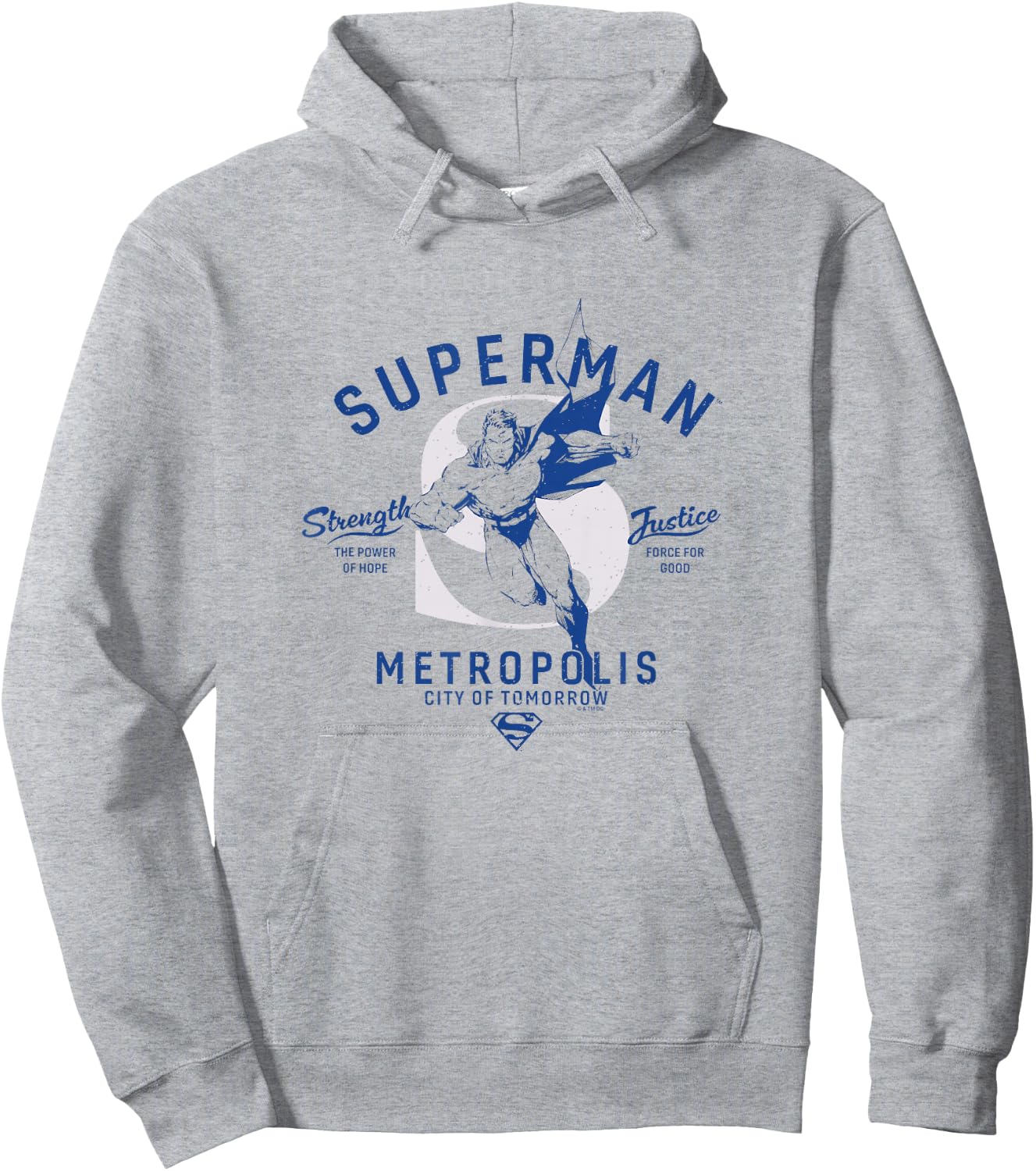 DC Comics Superman Metropolis City Of Tomorrow Vintage Logo Hoodie - Hoodie | Ash