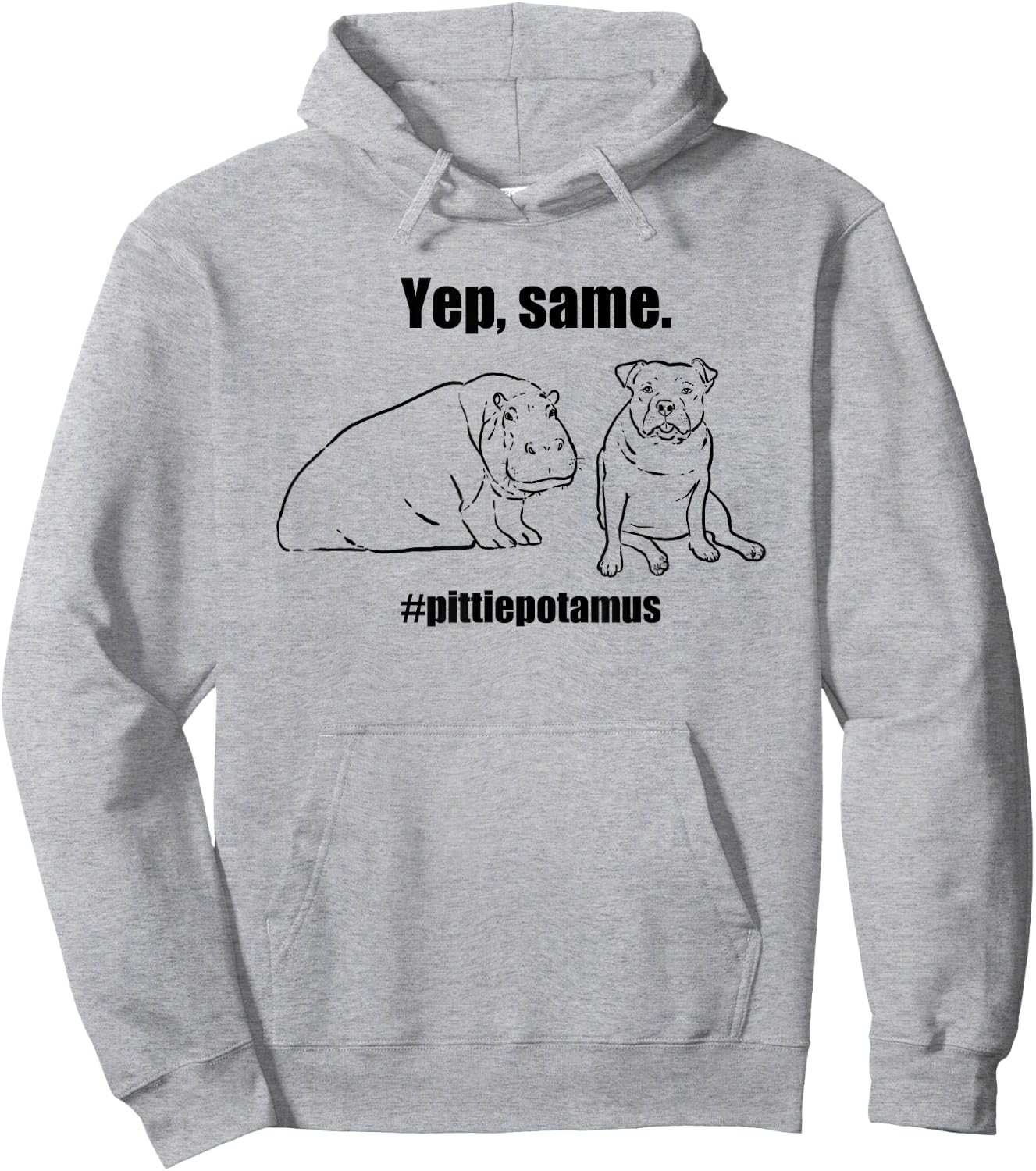 Original Sock Dogs, Pittiepotamus, Funny Pitbull, Pittie Lovers -Adult Hoodie - Hoodie | Ash