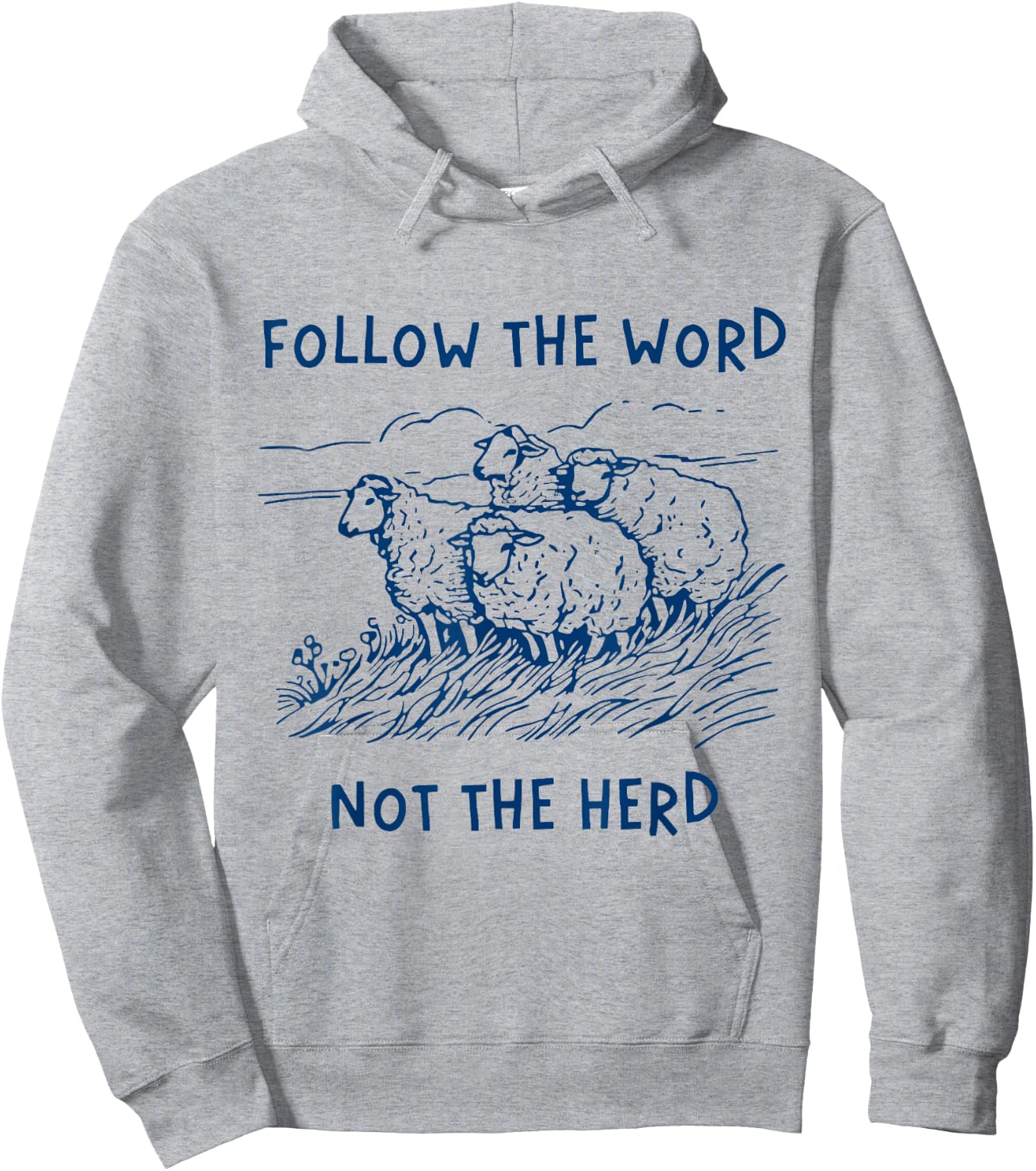 Follow the word not the herd sheep Hoodie - Hoodie | Ash