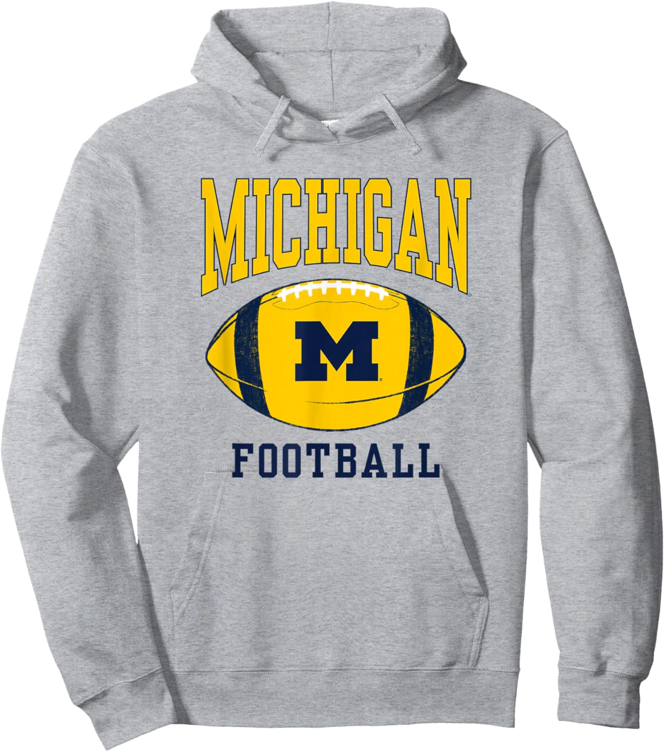 University of Michigan Wolverines U of M Football Ball Hoodie - Hoodie | Ash