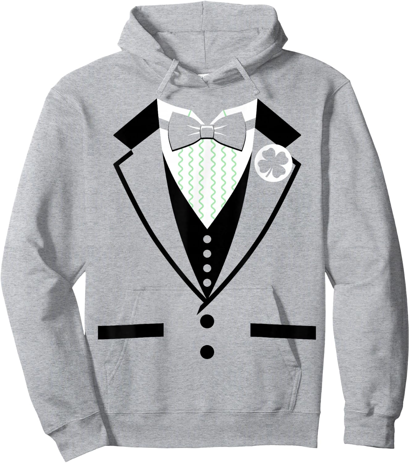 Leprechaun Costume Tuxedo Funny St. Patrick's Day Hoodie - Hoodie | Ash