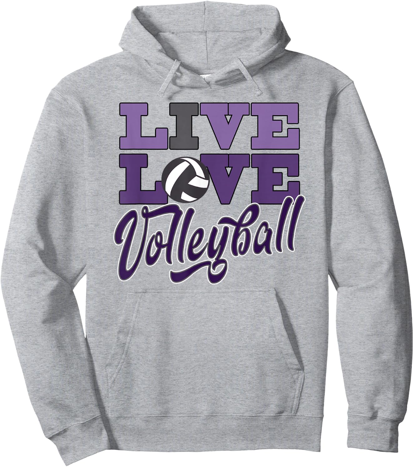 Purple Volleyball Love Shades of Purple Teen Practice Hoodie - Hoodie | Ash