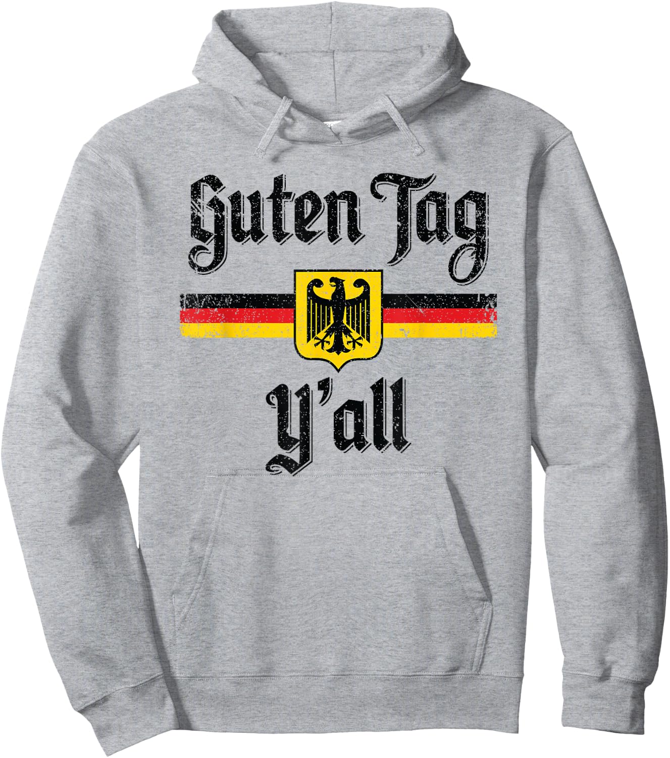 Oktoberfest German Flag Guten Tag Y'all Hoodie - Hoodie | Ash