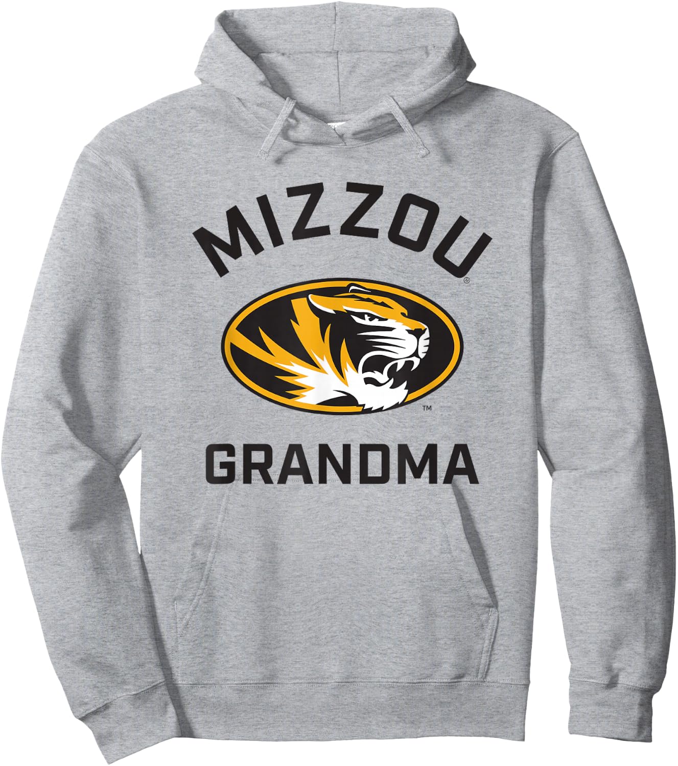 University of Missouri Mizzou Tigers Arched Grandma Hoodie - Hoodie | Ash