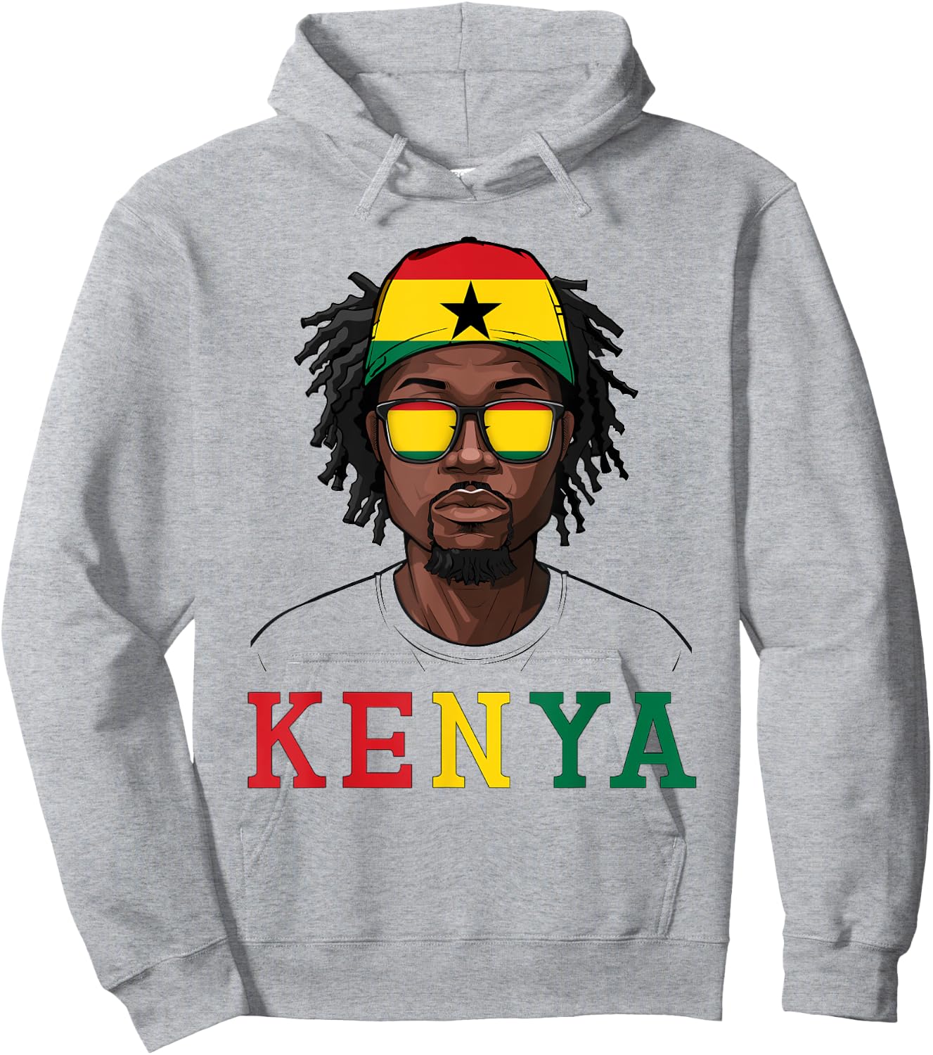 Kenyan Flag Souvenirs Man Uniform Country Kenya Hoodie - Hoodie | Ash