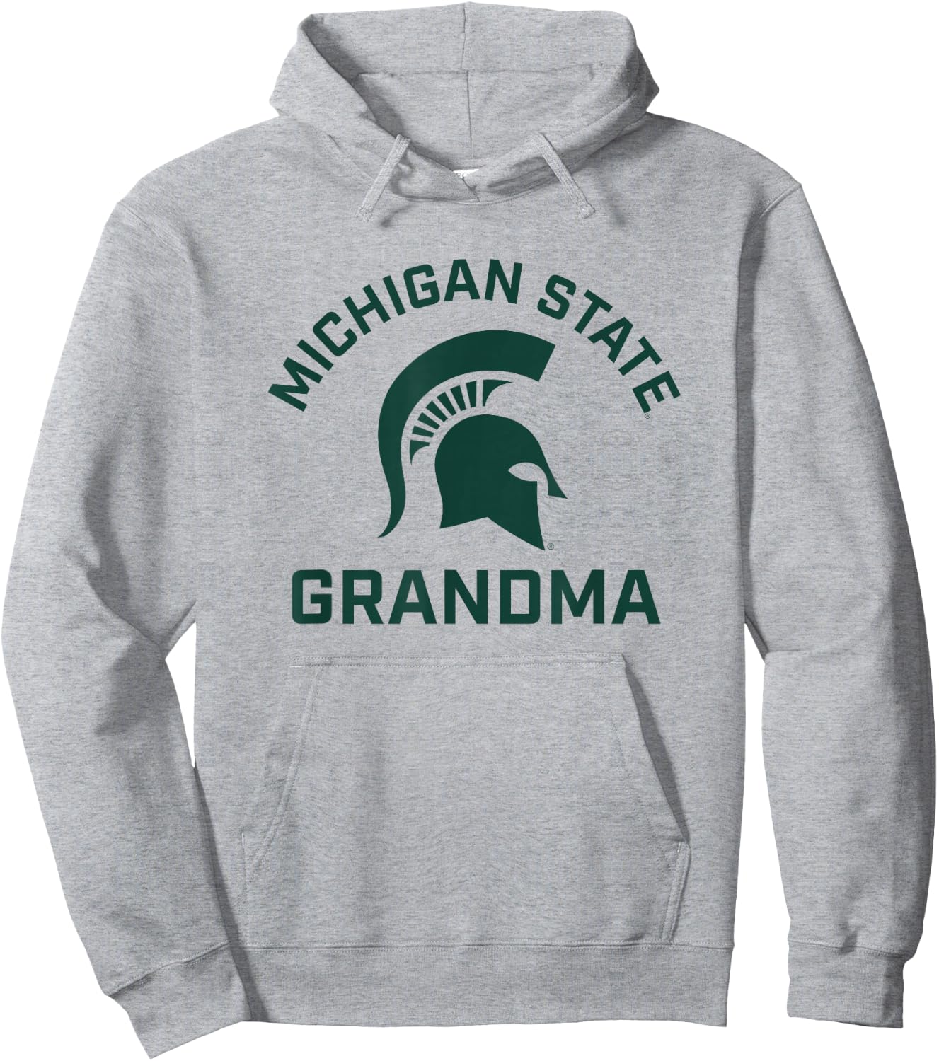 Michigan State MSU Spartans Arched Grandma Hoodie - Hoodie | Ash