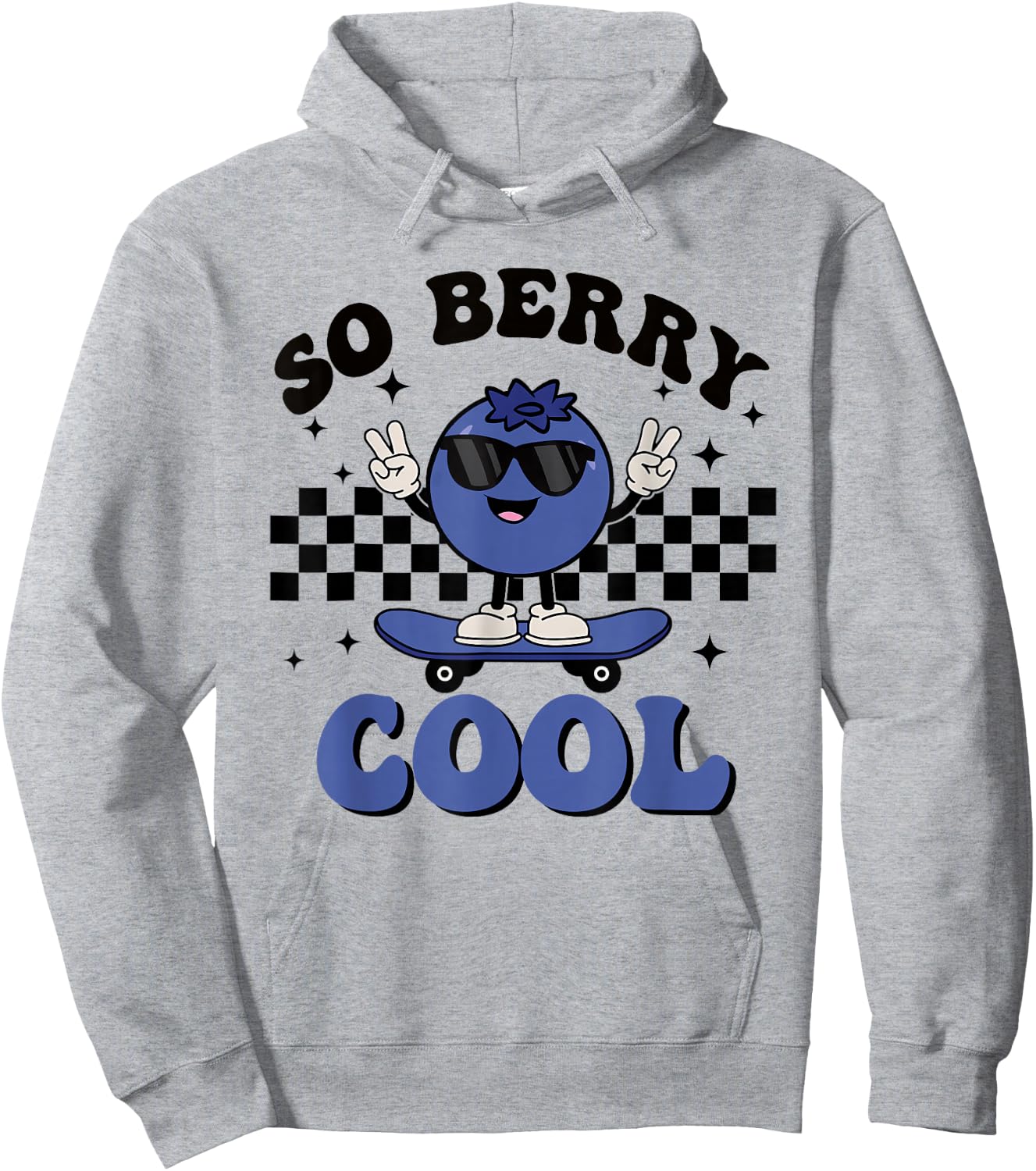Groovy So Berry Cool Fruit Lover Blueberry Season For Kids Hoodie - Hoodie | Ash
