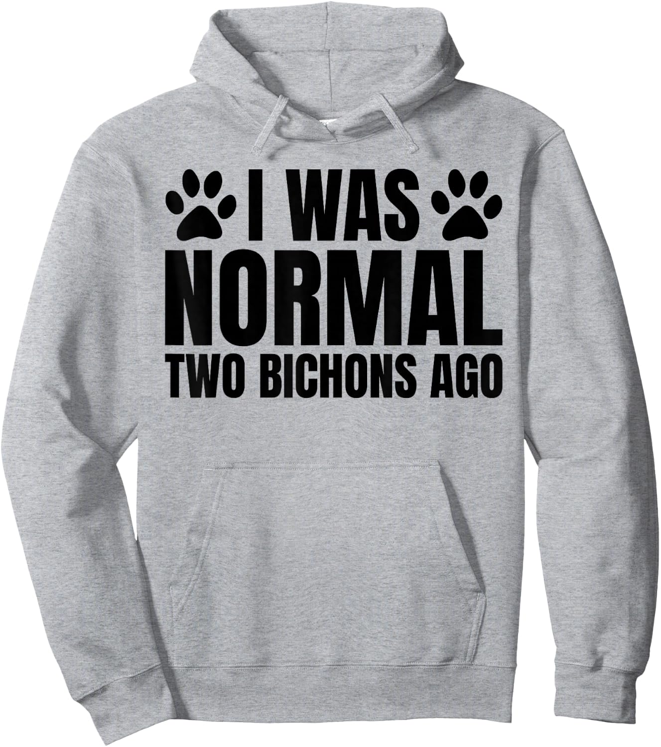 I Was Normal 2 Bichons Ago Funny Bichon Frise Dog Mom Hoodie - Hoodie | Ash