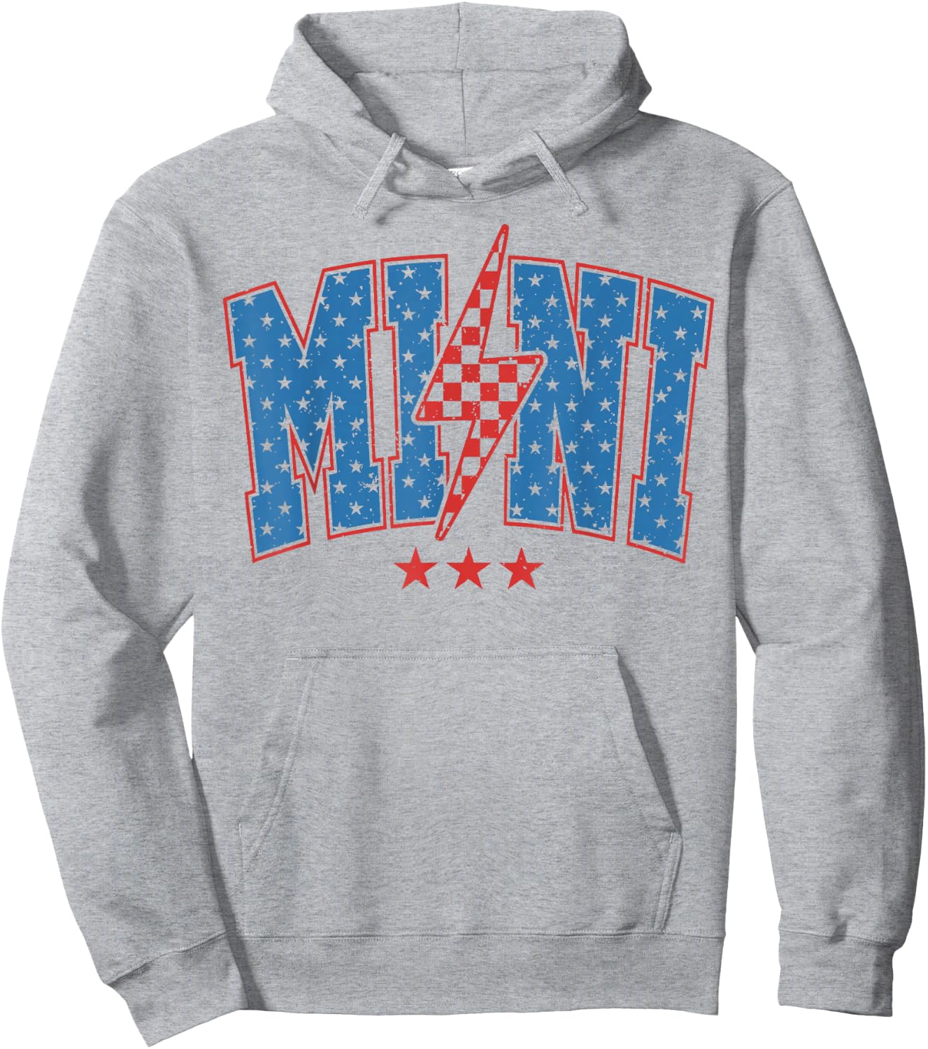 American Mama and Mini 4th of July , Mini lignting bolt Hoodie - Hoodie | Ash