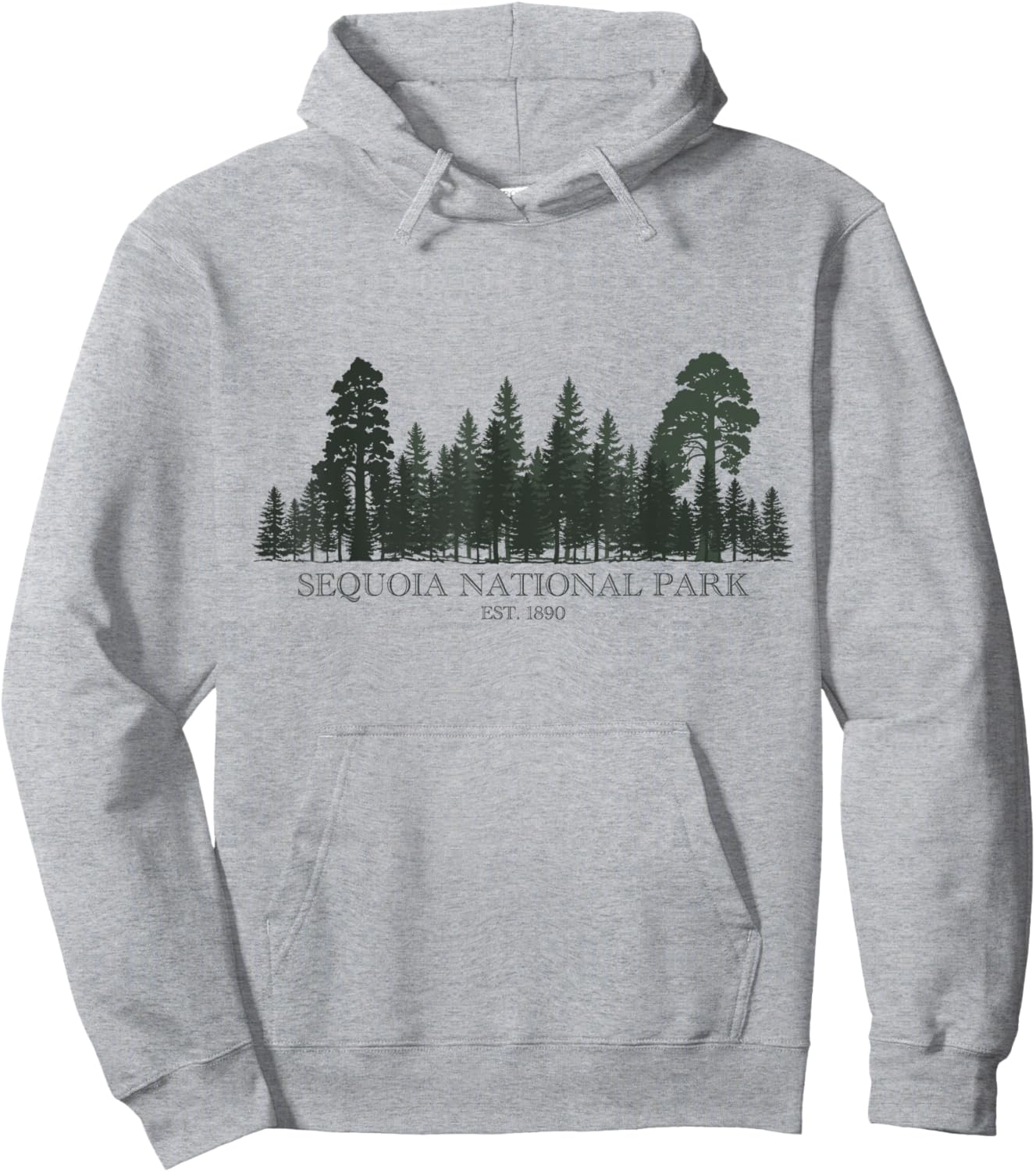 Sequoia National Park California Est. 1890 Vintage Hoodie - Hoodie | Ash