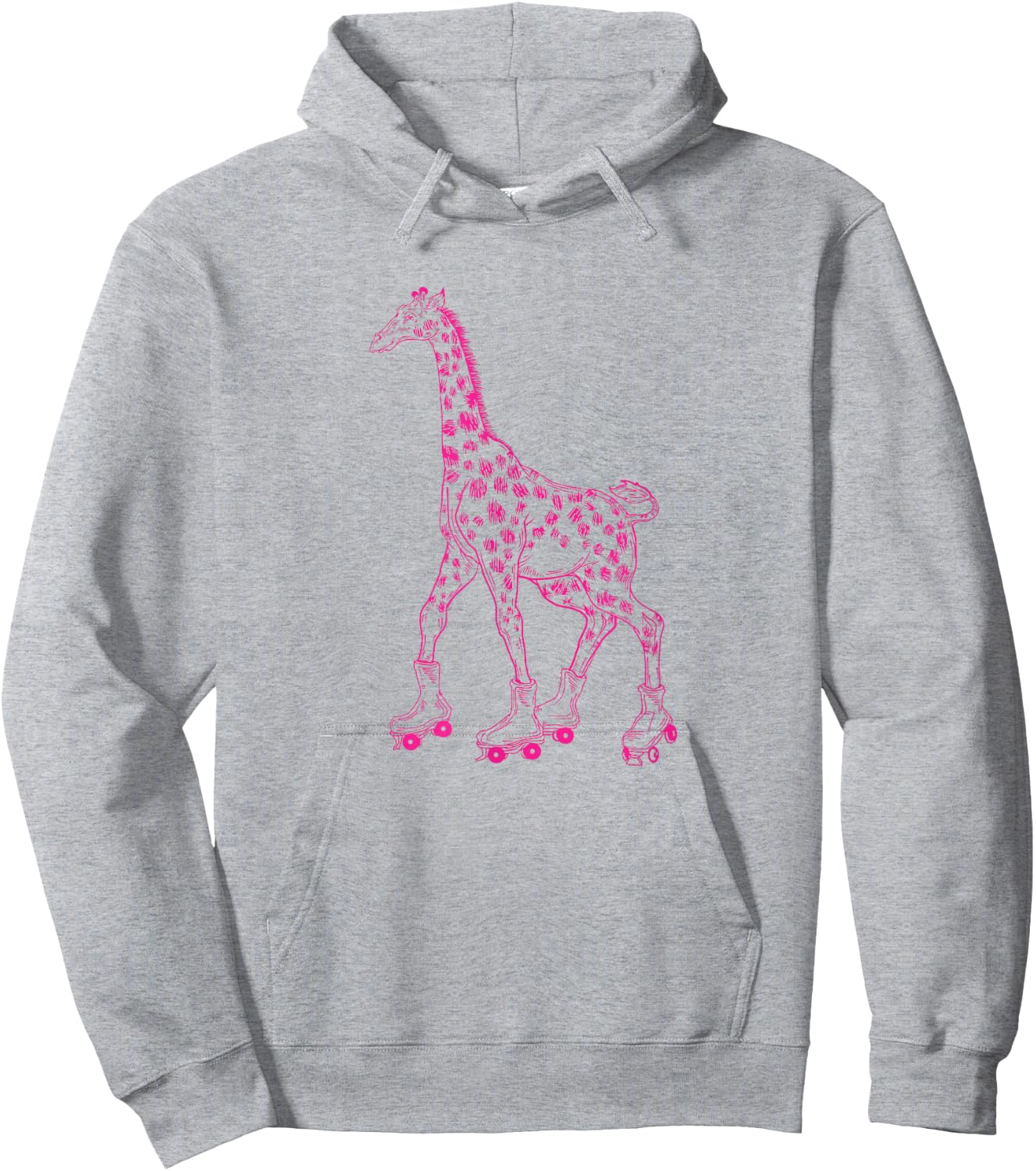 Giraffe Skating Roller Skates Derby Skater Funny Skate Hoodie - Hoodie | Ash