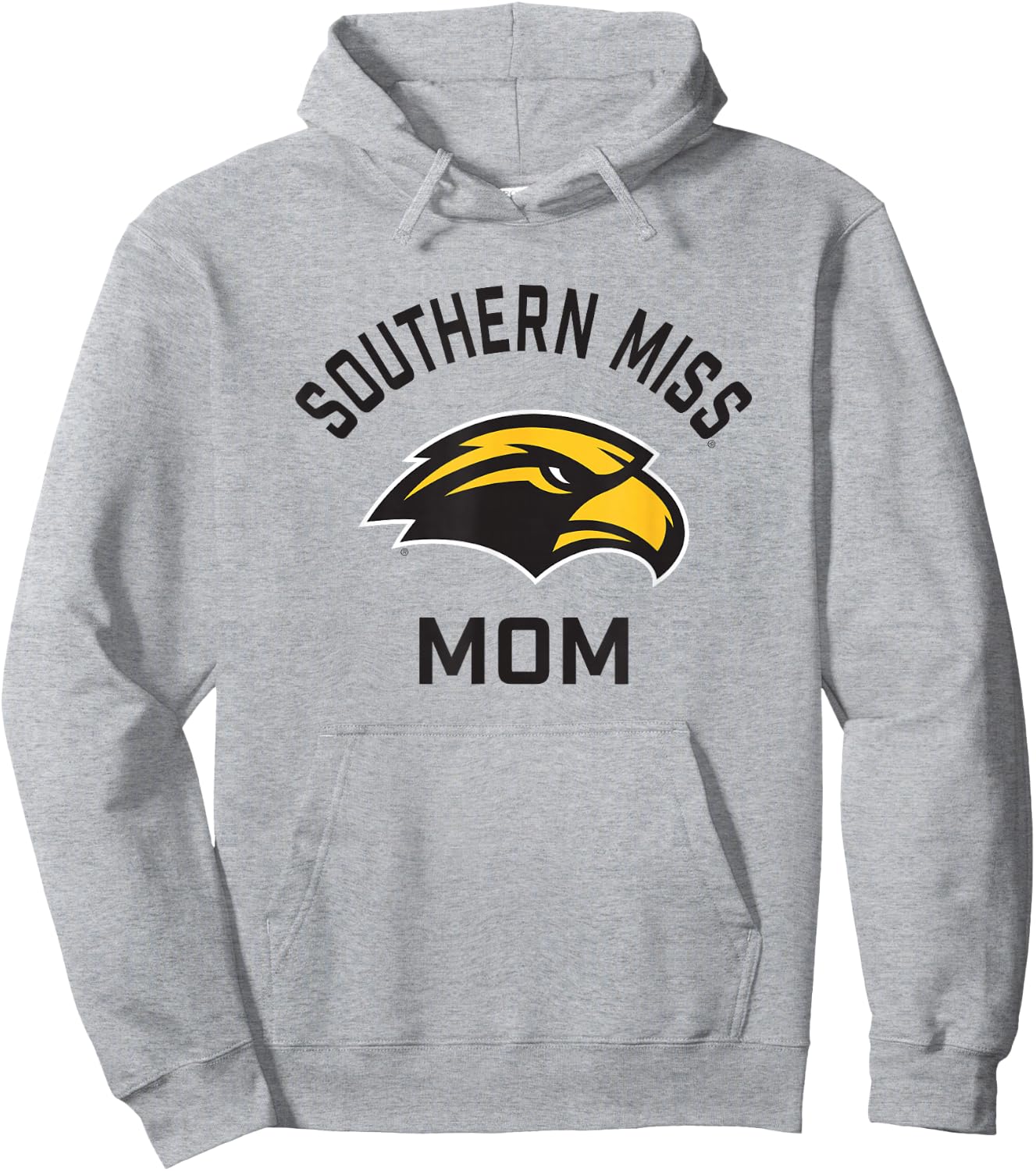 University of Southern Mississippi Golden Eagles Arched Mom Hoodie - Hoodie | Ash