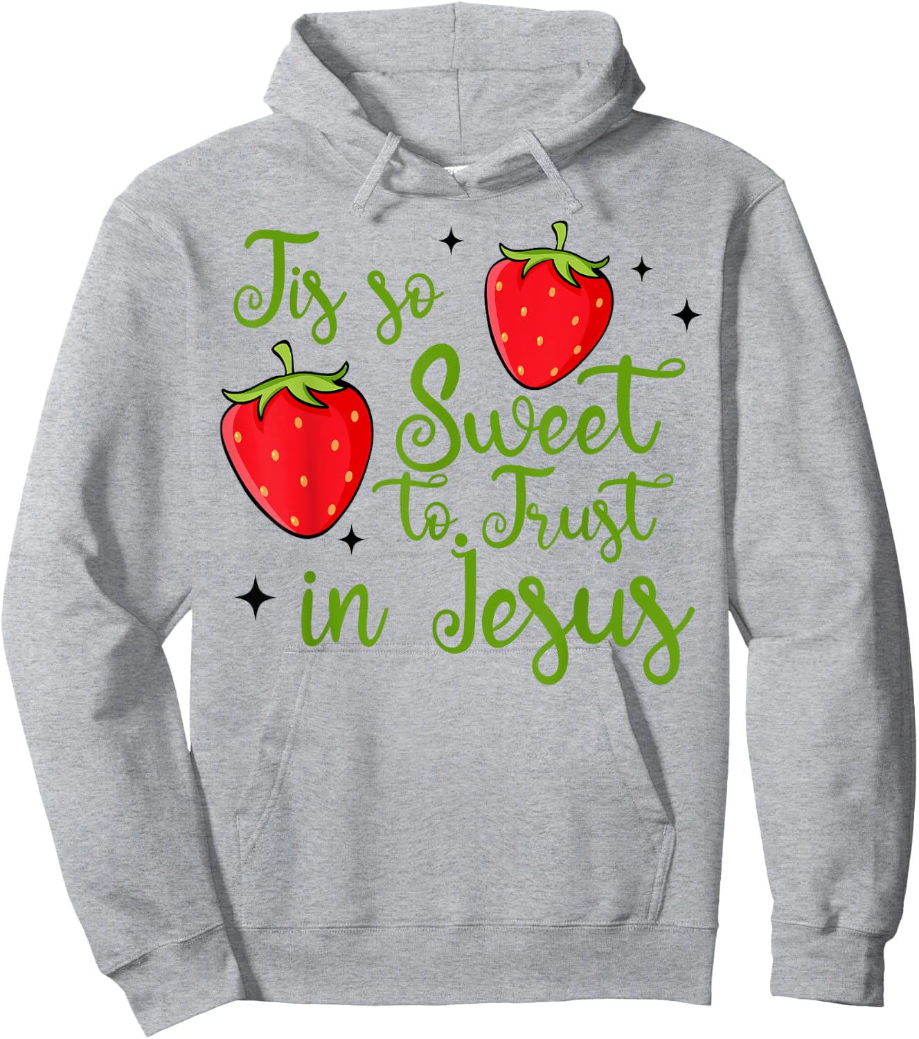So Sweet To Trust Jesus Retro Strawberry Christian Faith Hoodie - Hoodie | Ash