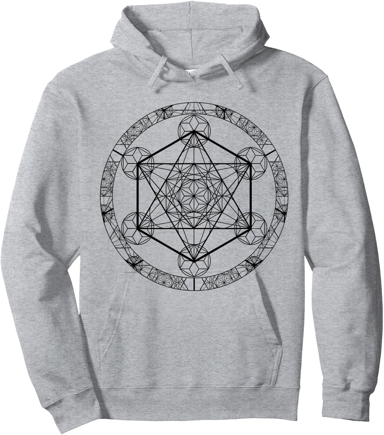 Metatron's Cube Matatron Esoteric Sacred Geometry Hoodie - Hoodie | Ash