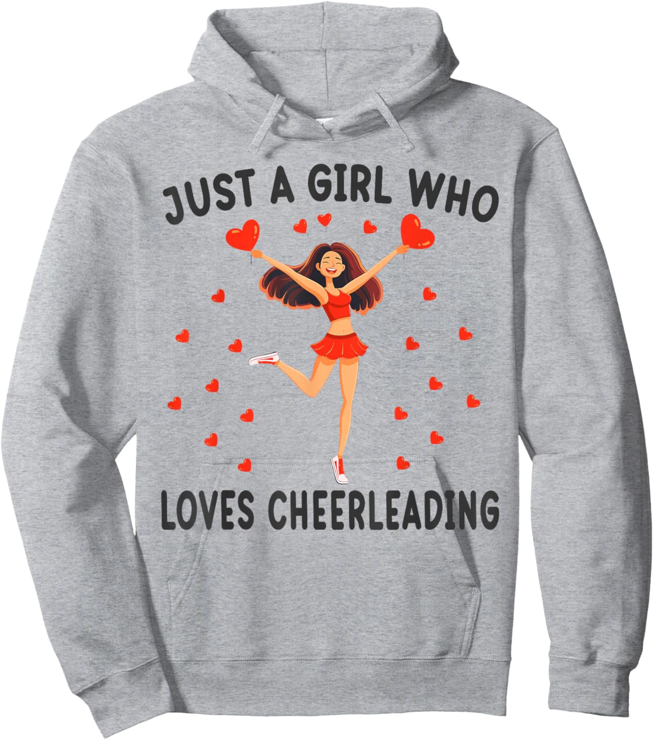 Cheerleading Lovers Gift Just A Girl Who Loves Cheerleading Hoodie - Hoodie | Ash