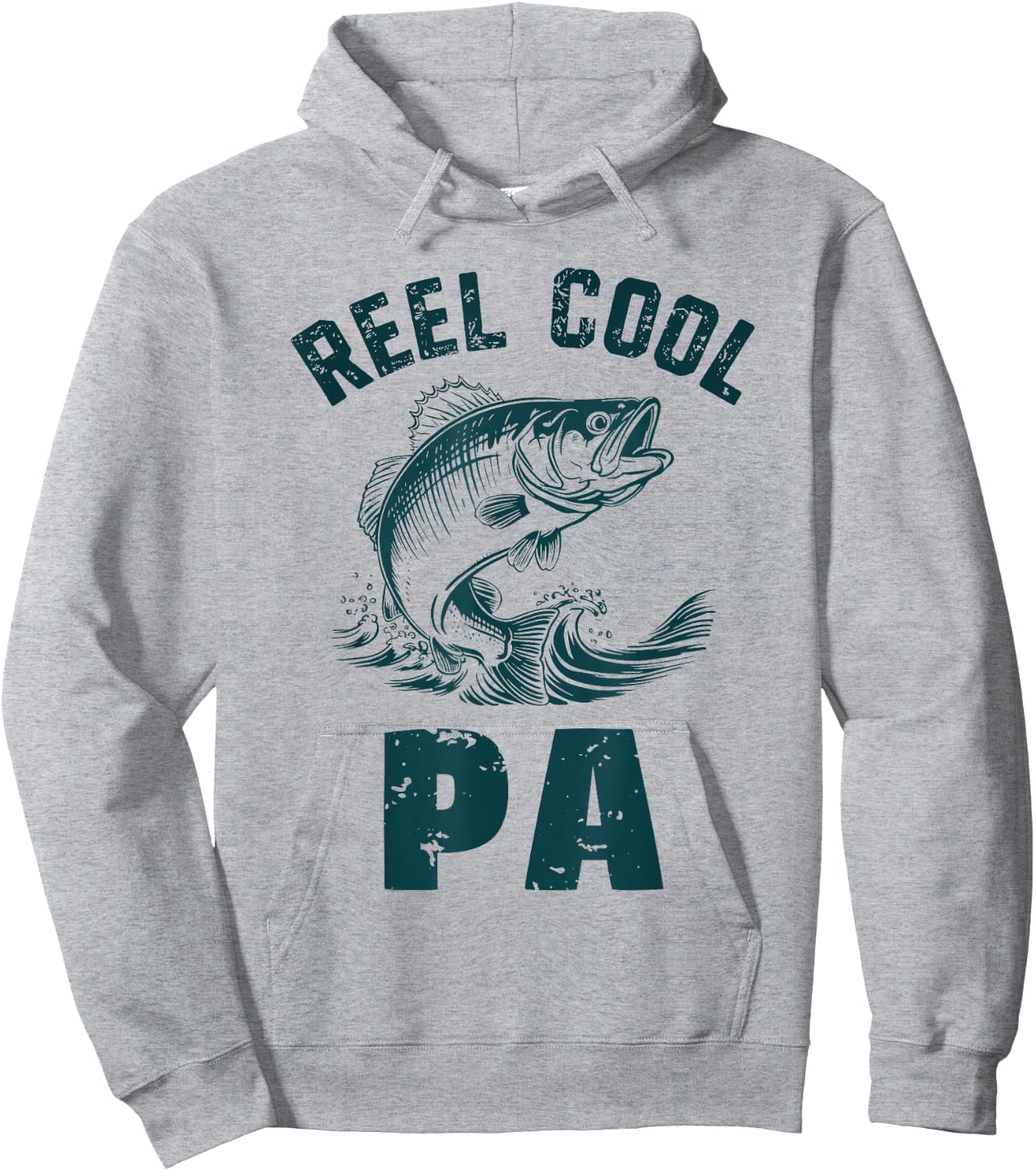 Reel Cool Pa Fishing Grandpa Vintage Style Hoodie - Hoodie | Ash