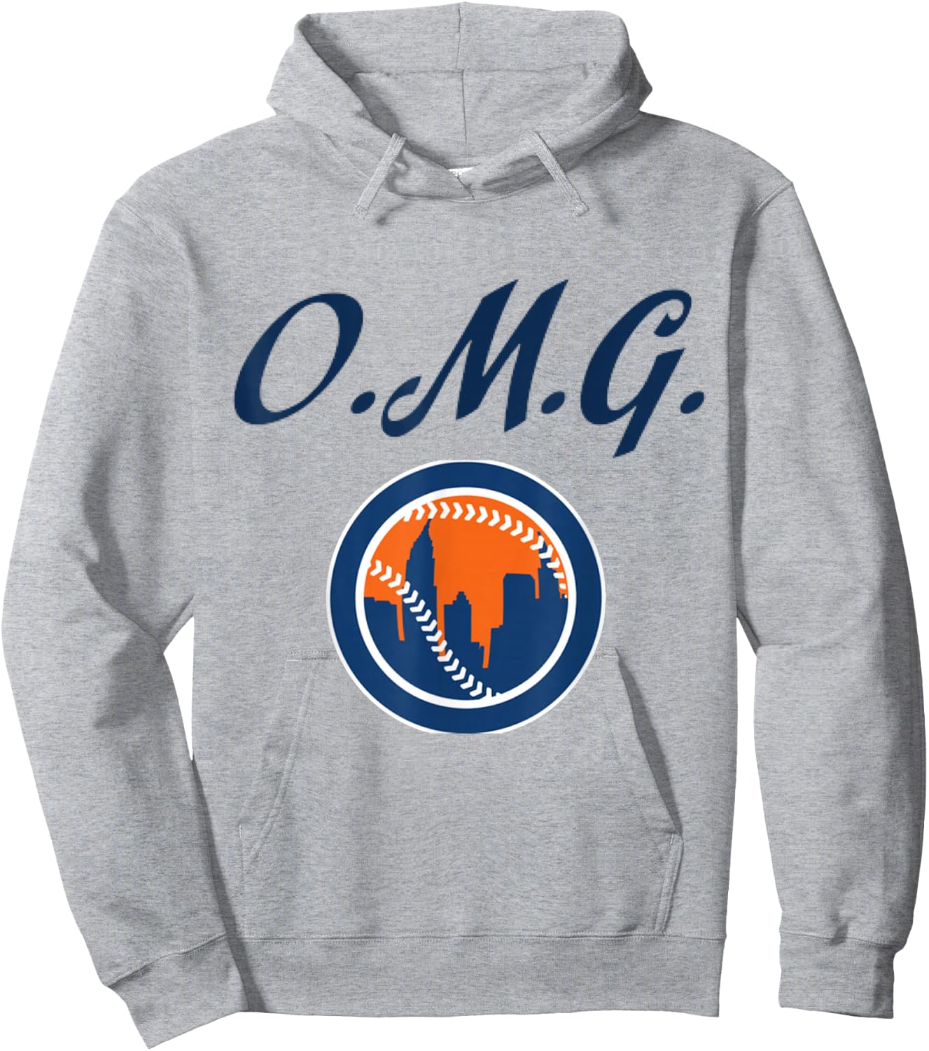 Baseball OMG Hoodie - Hoodie | Ash
