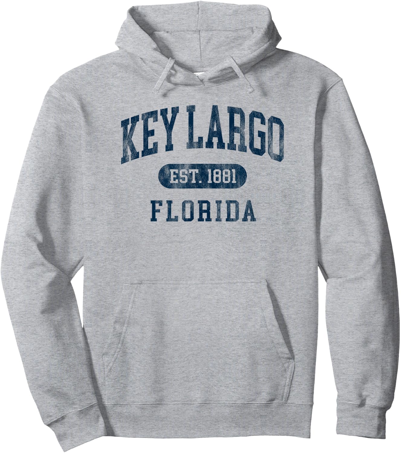 Vintage Key Largo Florida Souvenir Est 1881 Hoodie - Hoodie | Ash