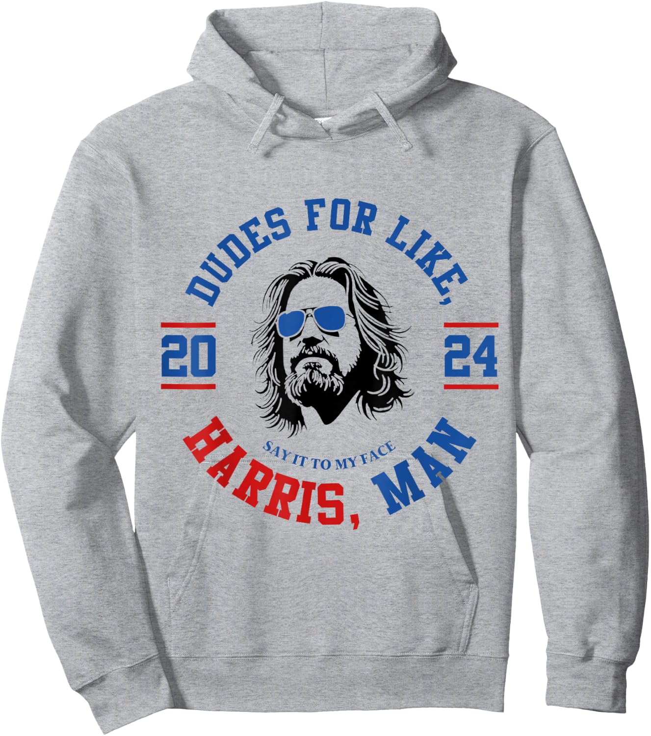 Dudes For Like Harris, Man White Dude For Kamala Harris 2024 Hoodie - Hoodie | Ash