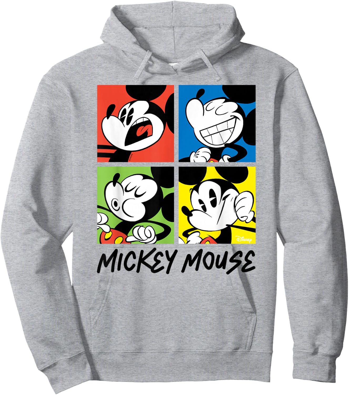 Mickey - Mickey Colorblock Grid Hoodie - Hoodie | Ash