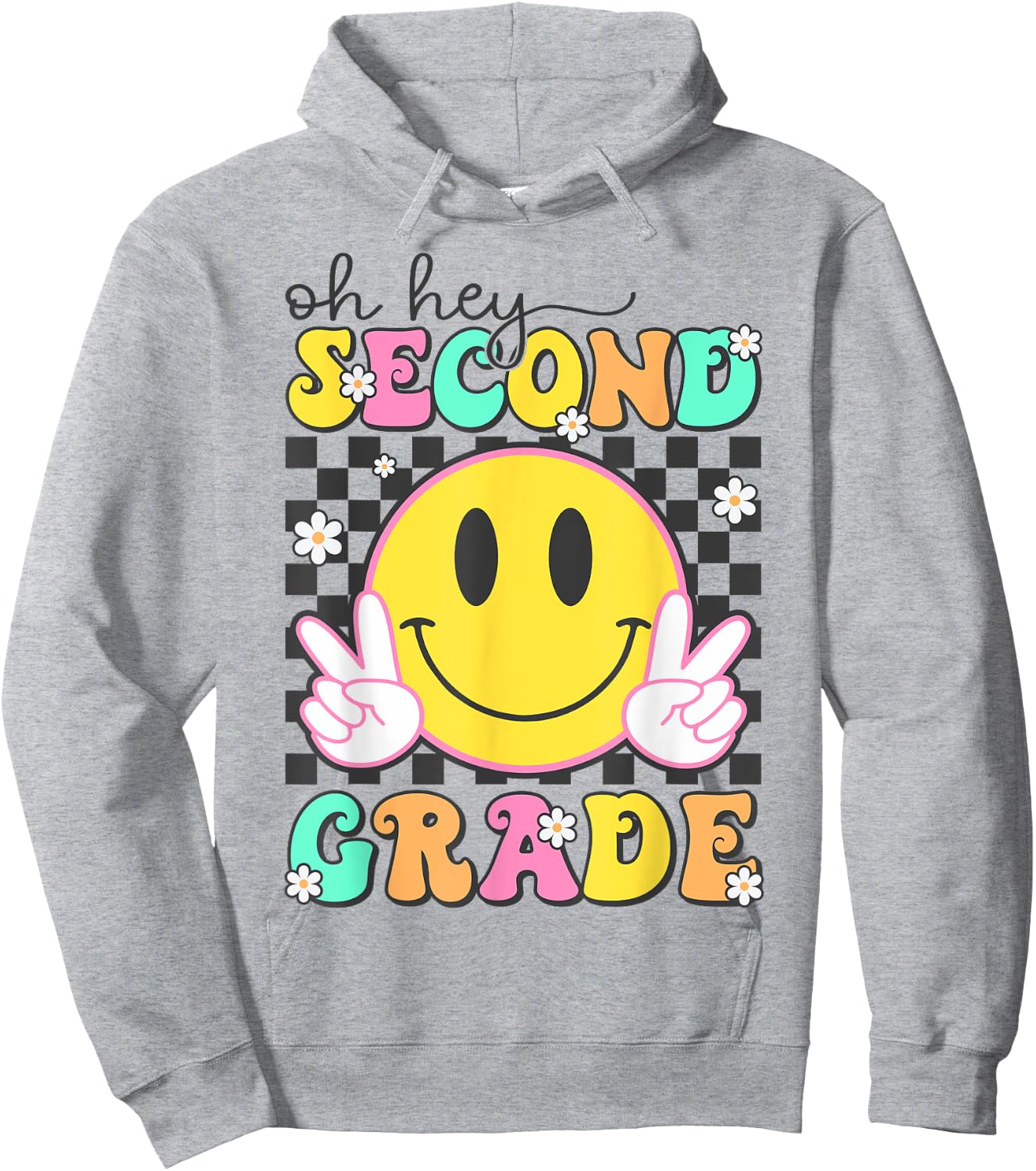 Oh Hey Second Grade Shirt Back To School Groovy 2nd Grade Hoodie - Hoodie | Ash