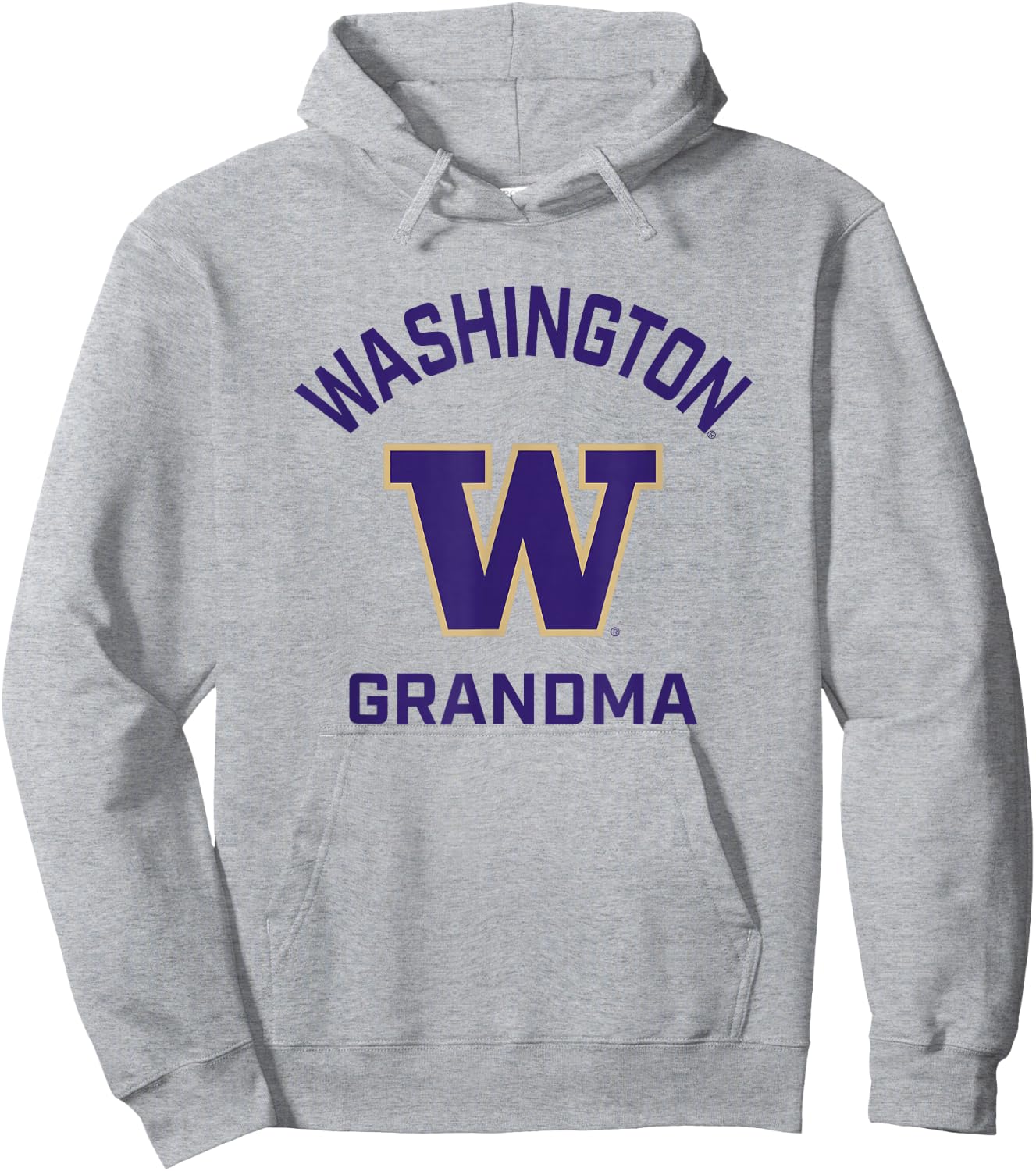 University of Washington Huskies Arched Grandma Hoodie - Hoodie | Ash