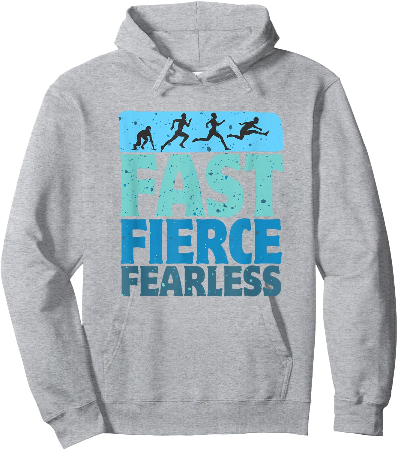 Fast Fierce Fearless Track And Field Lover Hurdles Hurlder Hoodie - Hoodie | Ash