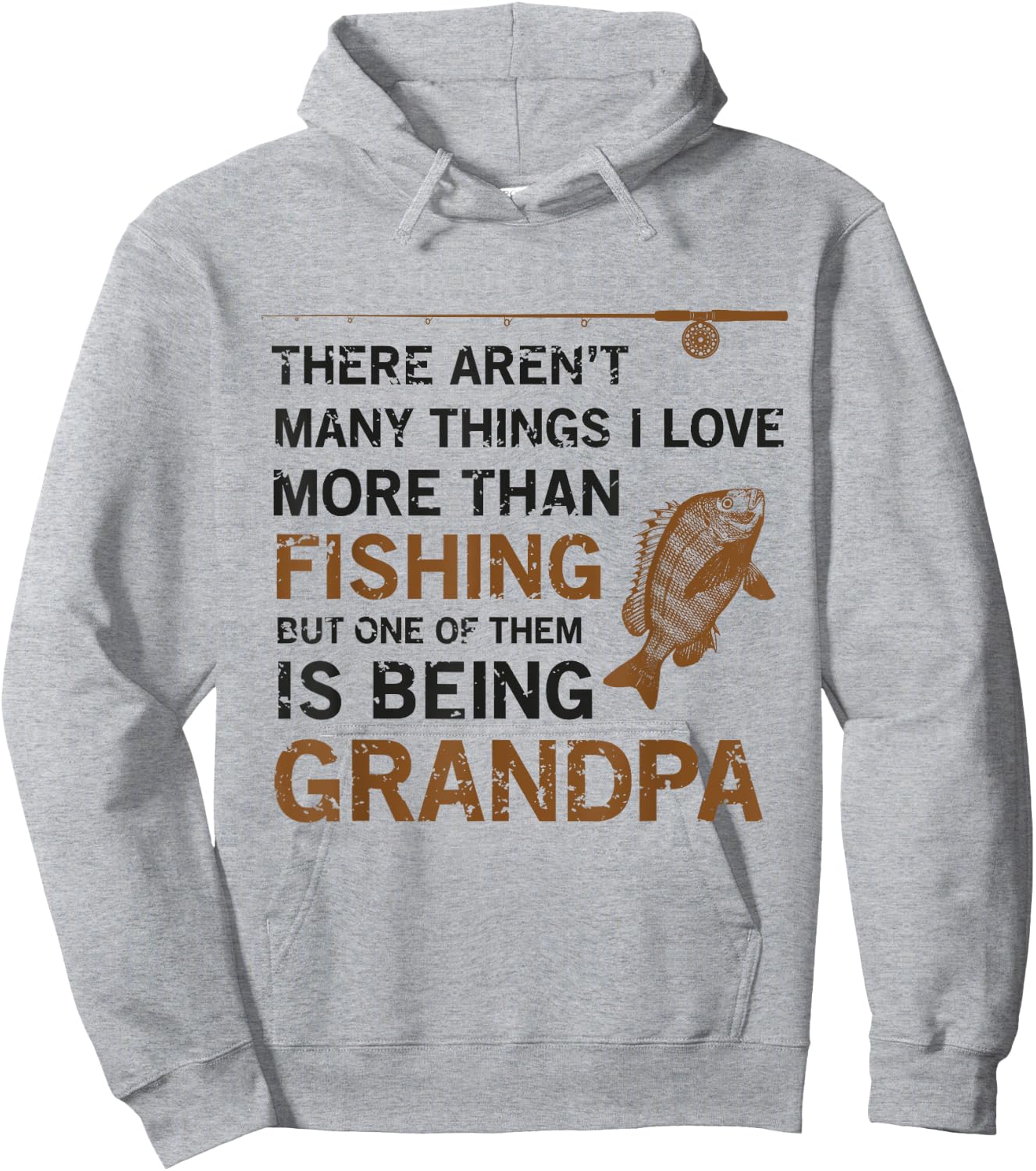 Grandpa There Aren't Many Things I Love More Than Fishing Hoodie - Hoodie | Ash