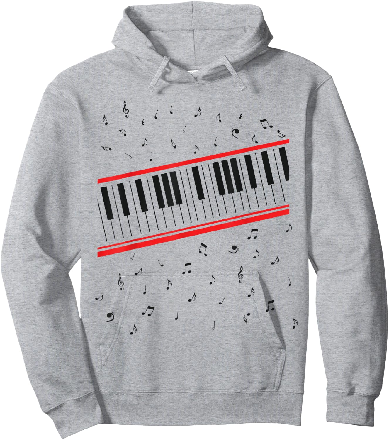 Beat It Piano Hoodie - Hoodie | Ash