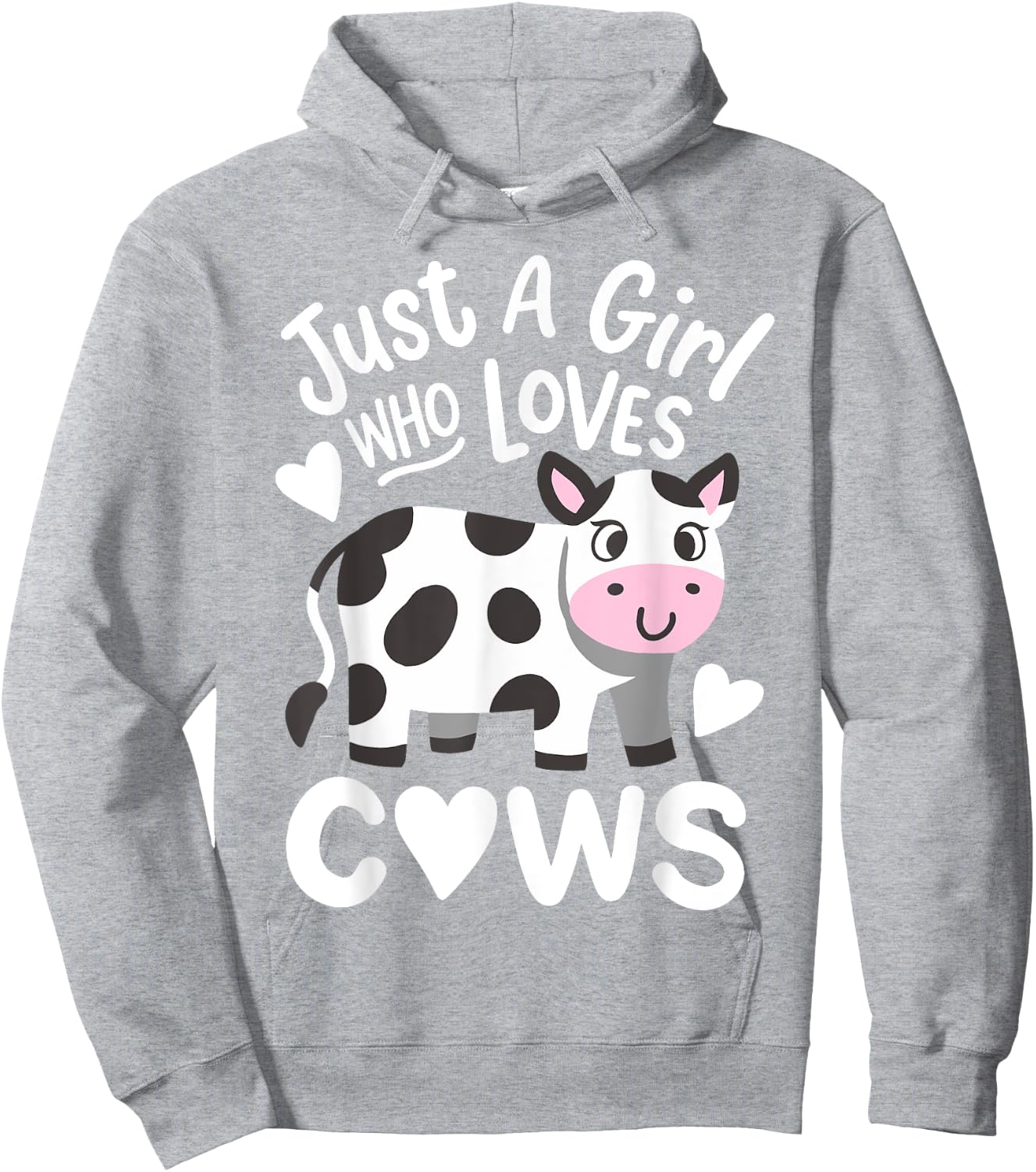 Cow Just a Girl Who Loves Cows Hoodie - Hoodie | Ash