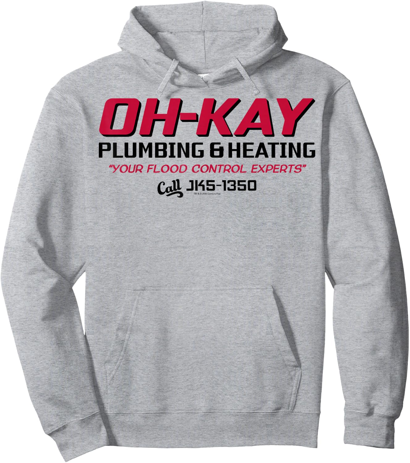 Home Alone Oh-Kay Plumbing & Heating Logo Hoodie - Hoodie | Ash
