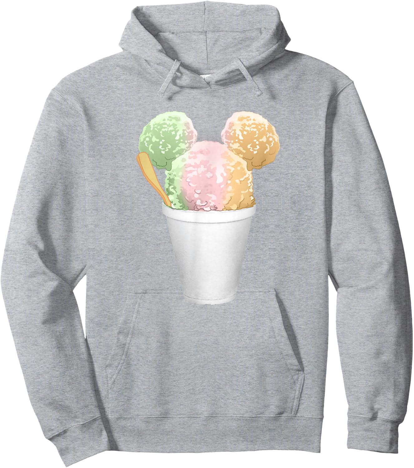 Disney Mickey and Friends Shaved Ice Mickey Ears Hoodie - Hoodie | Ash