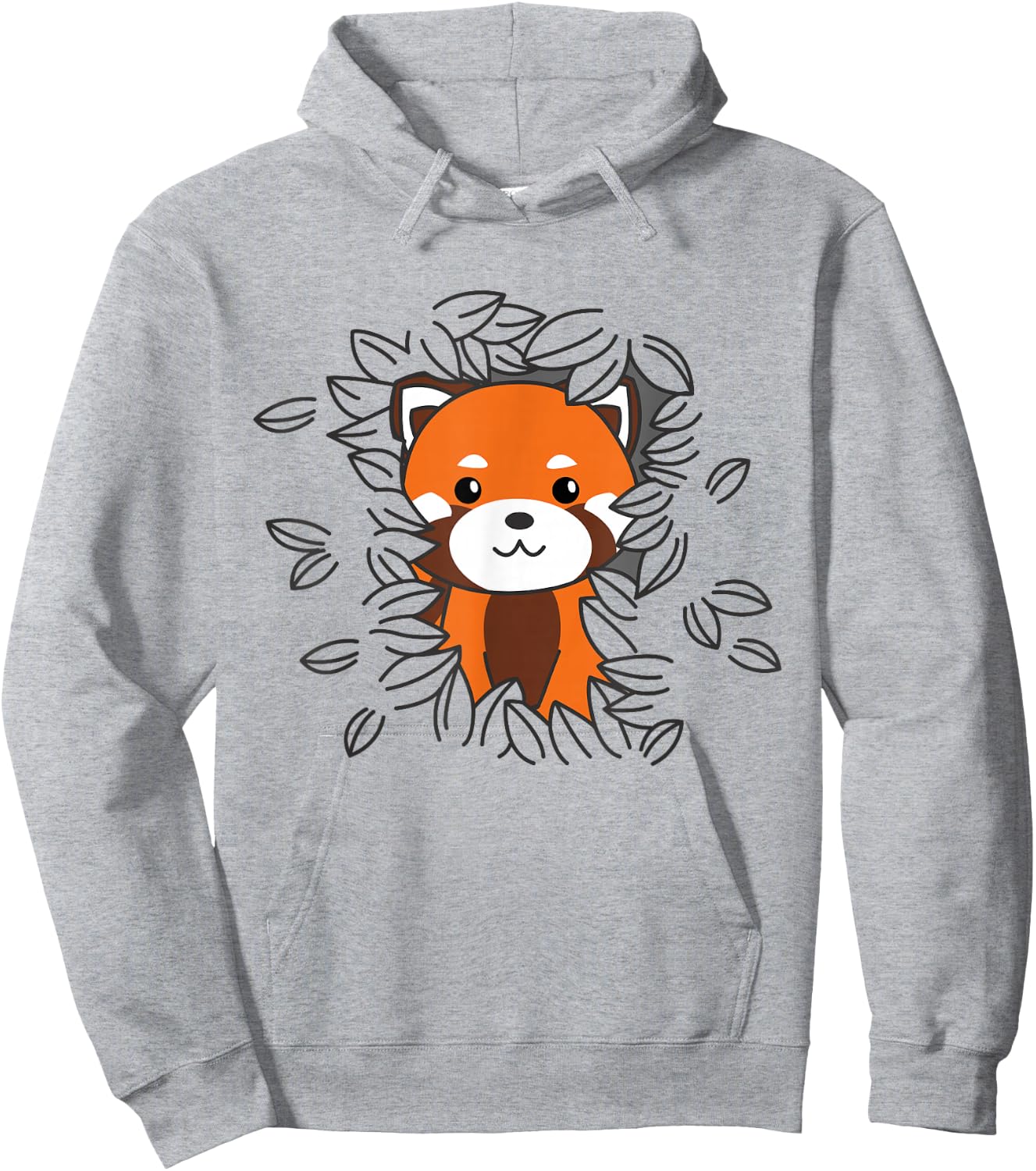 Red Panda Cute Animals for Kids Kawaii Cherry Blossoms Hoodie - Hoodie | Ash
