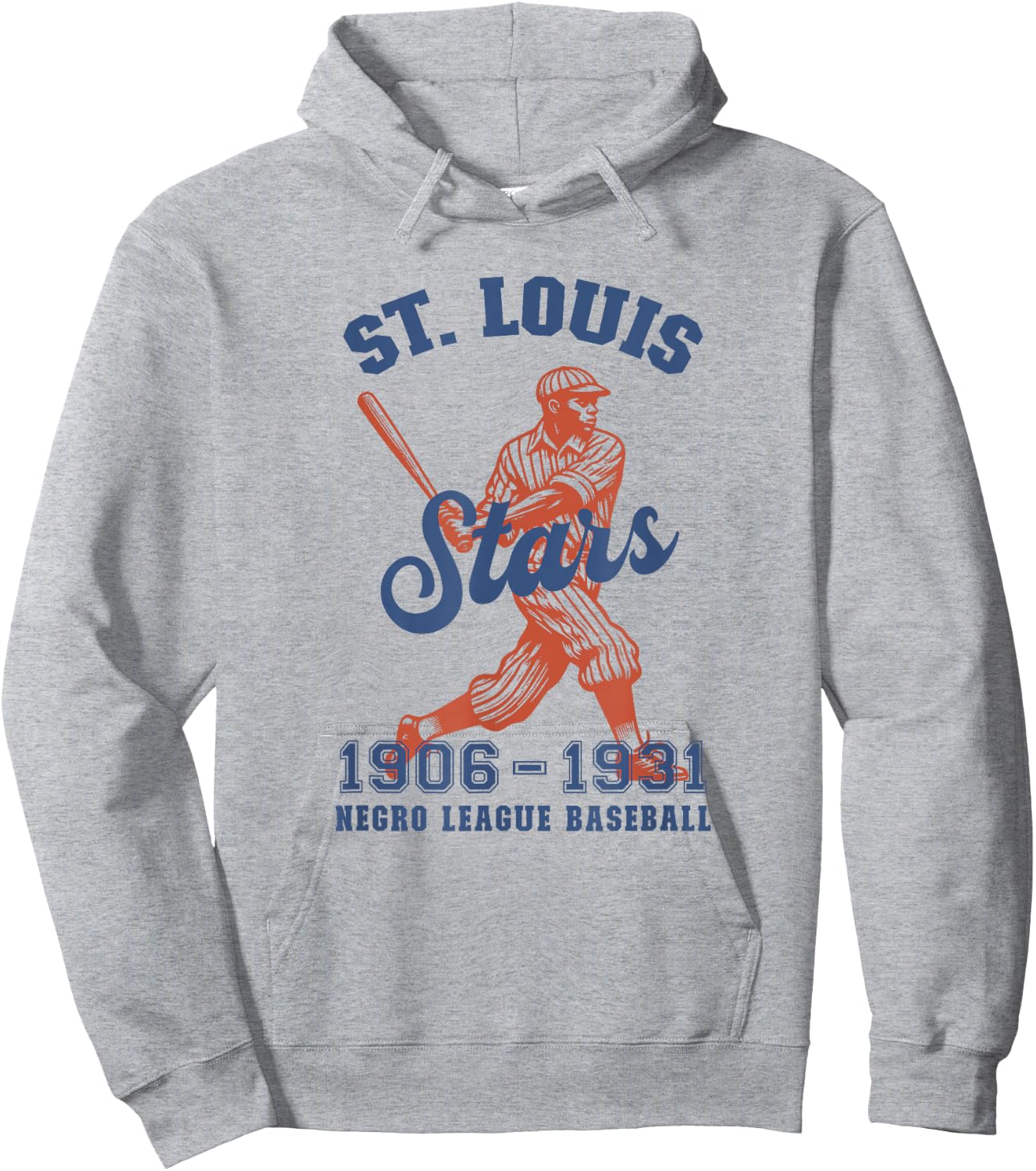 Vintage St. Louis Negro League Baseball Black History Month Hoodie - Hoodie | Ash