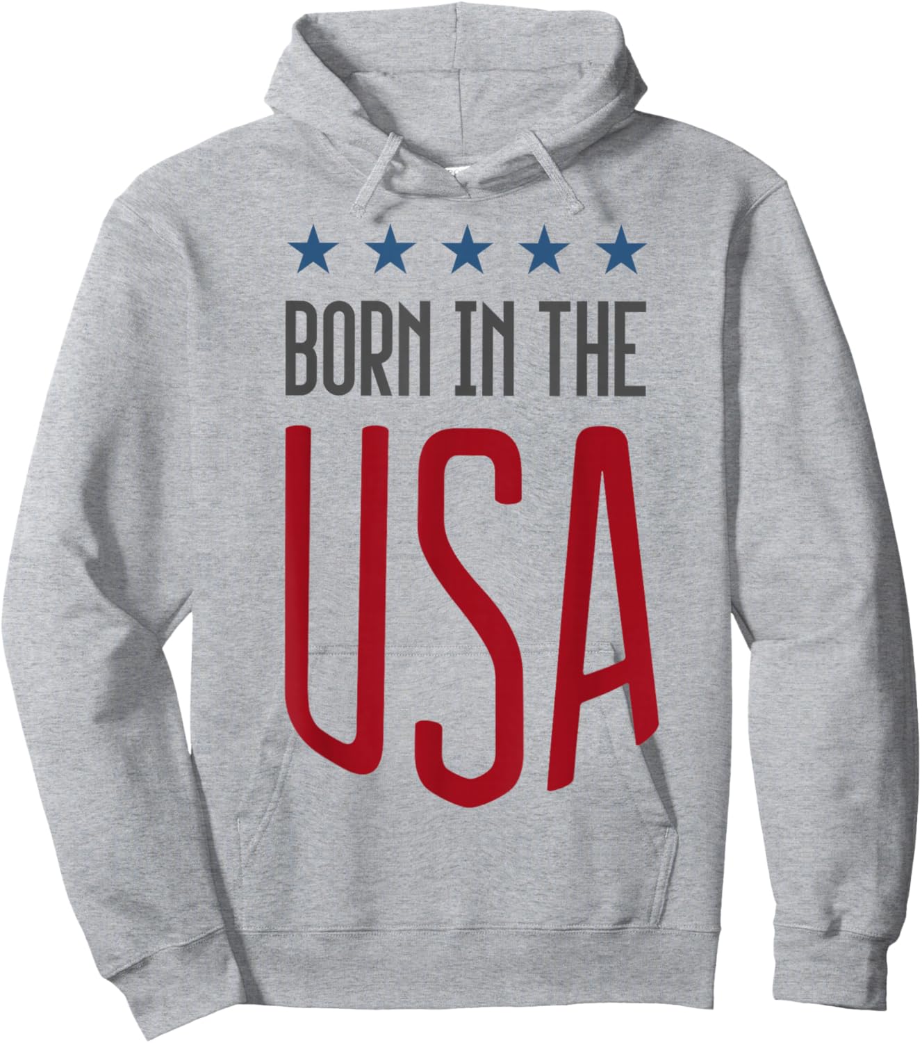 Born in The USA Patriotic Small Hoodie - Hoodie | Ash