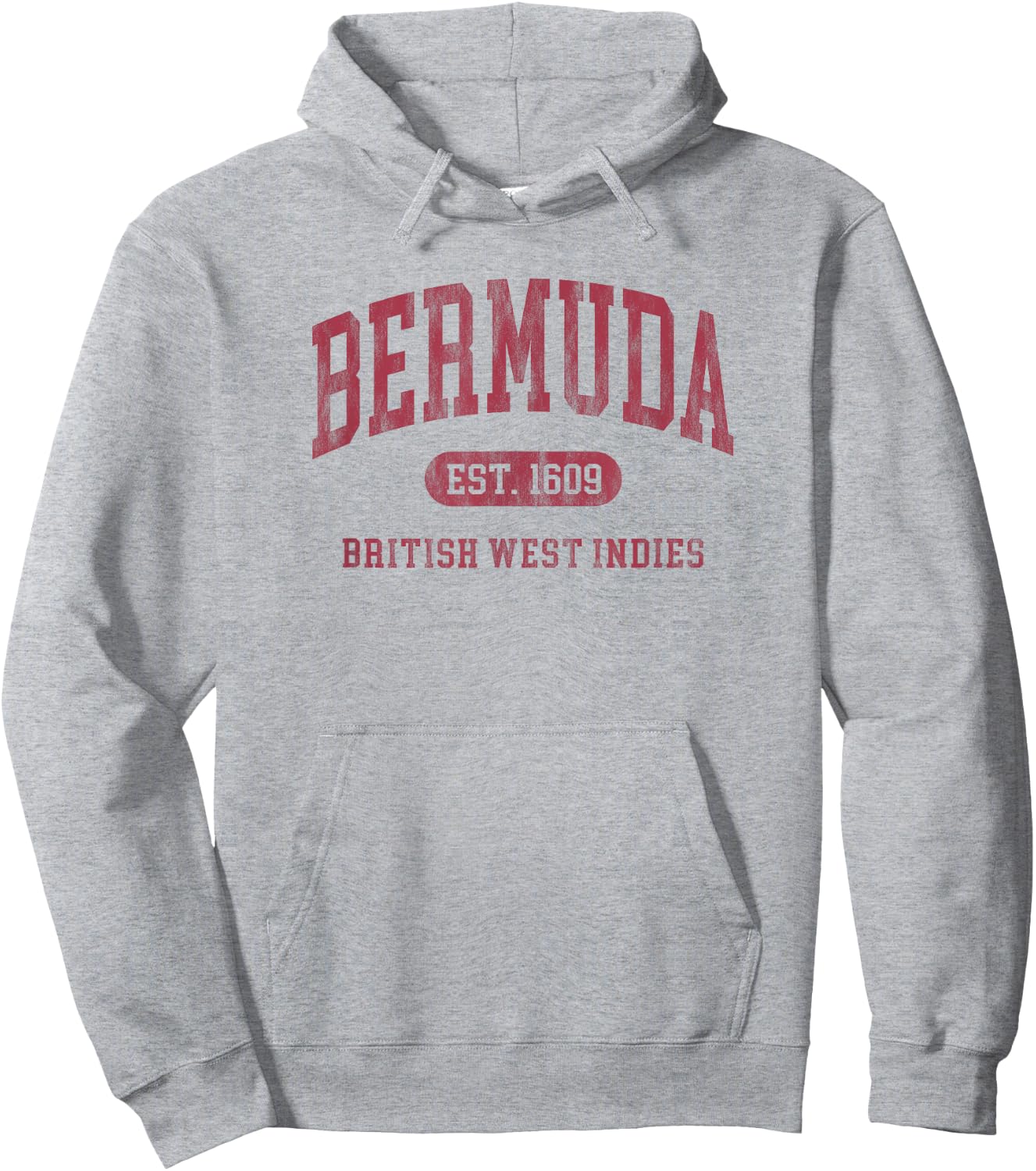 Vintage Bermuda Established 1609 Retro Souvenir Hoodie - Hoodie | Ash