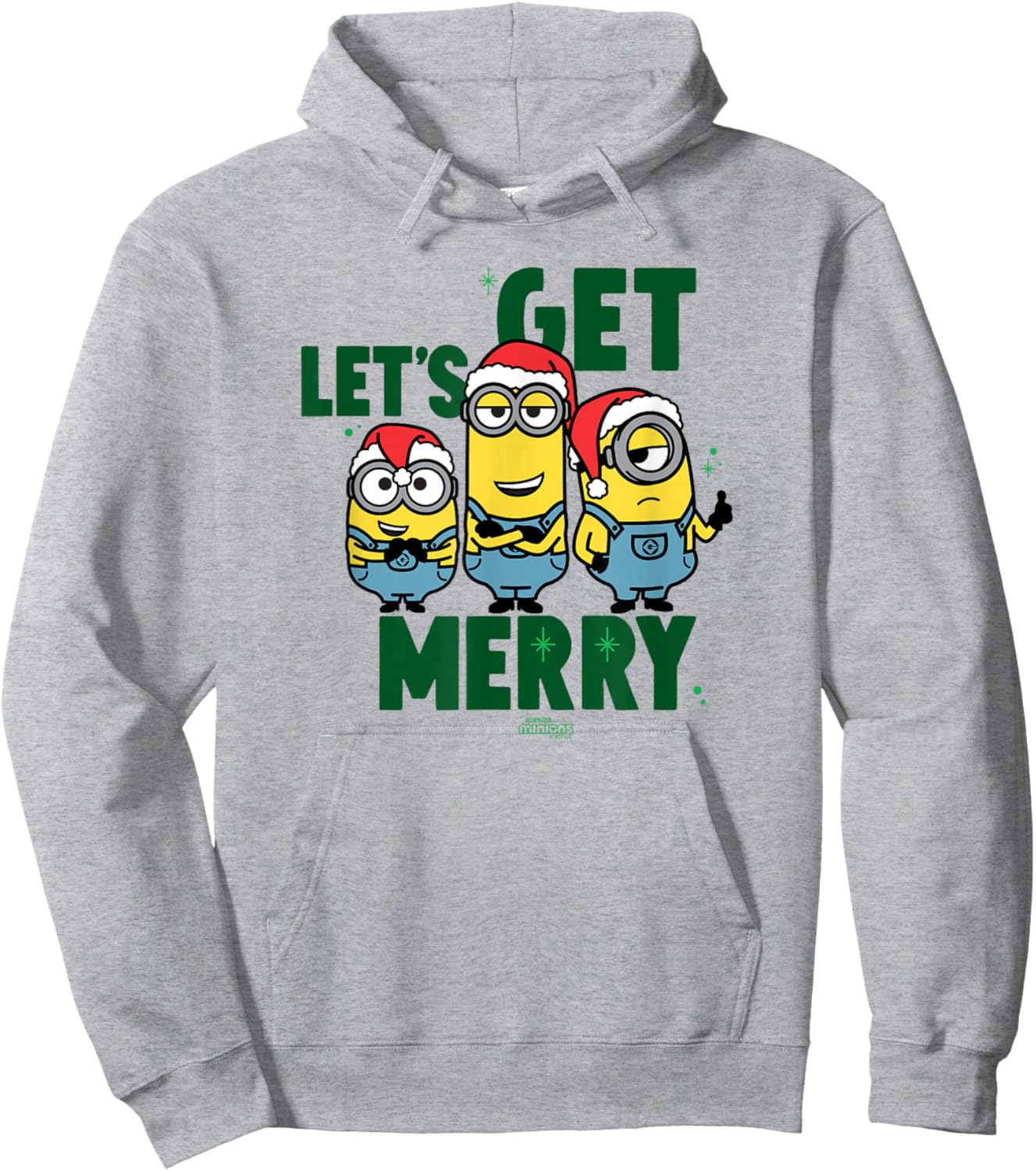 Minions Let’s Get Merry Kevin Stuart Bob Hoodie - Hoodie | Ash
