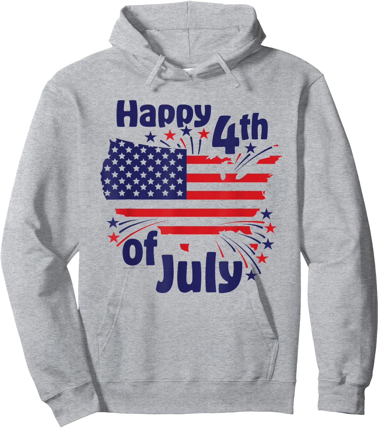 Happy 4th of July Hoodie - Hoodie | Ash