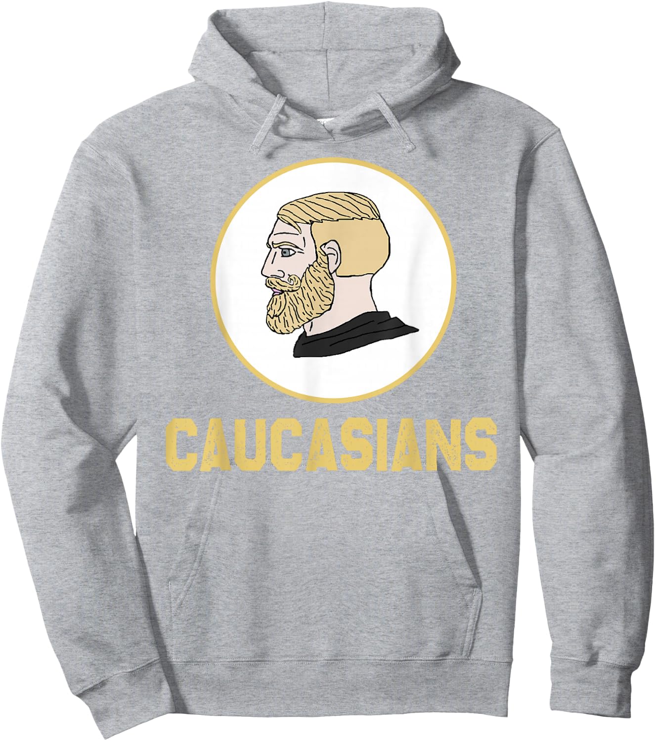 Caucasians Funny Vintage Caucasians Pride Hoodie - Hoodie | Ash