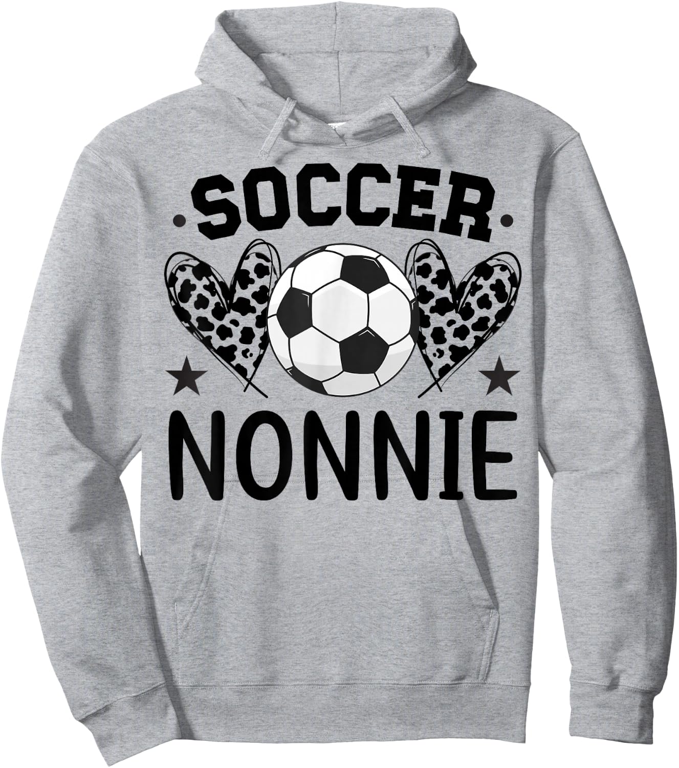Soccer Nonnie Hearts Nonnie Of A Soccer Player Nonnie Hoodie - Hoodie | Ash
