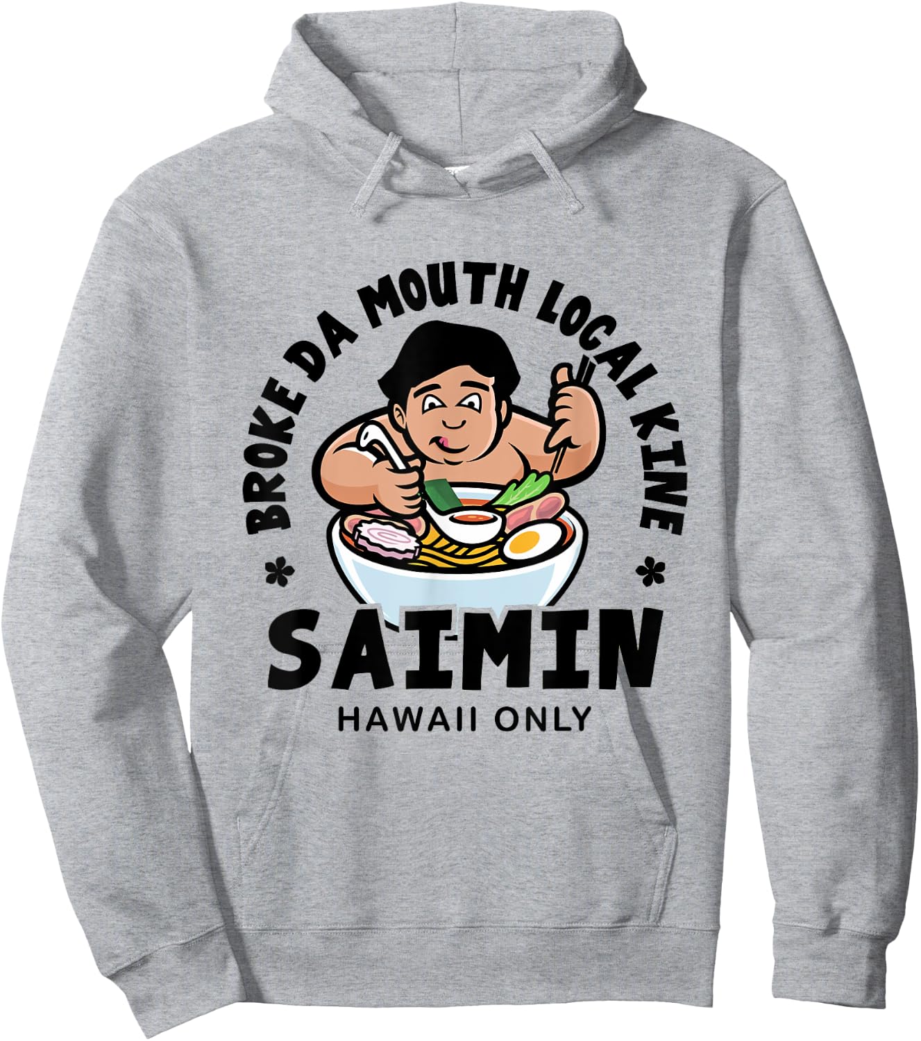 Broke Da Mouth Saimin Hawaiian Style Noodle Hoodie - Hoodie | Ash
