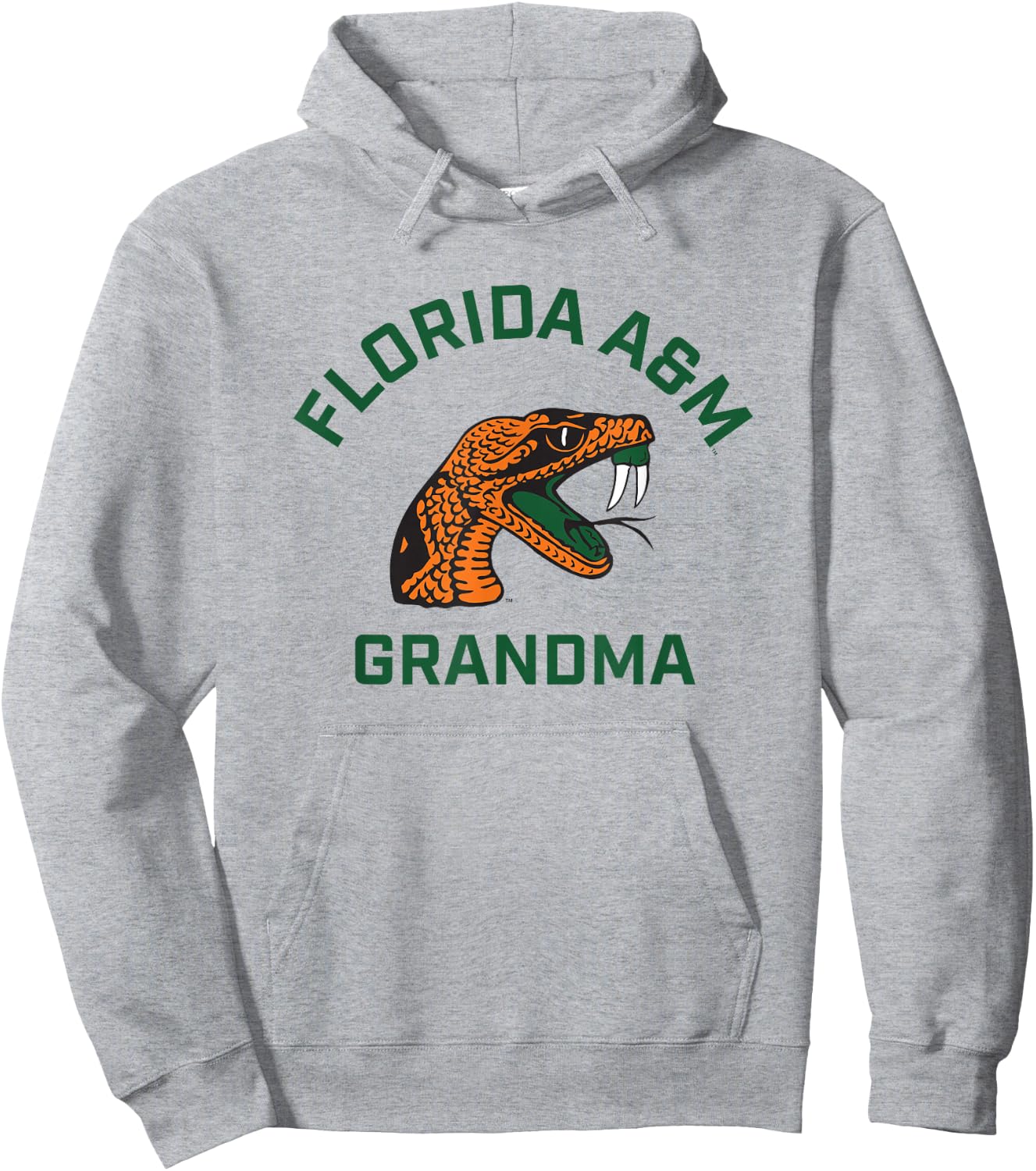 Florida A&M University FAMU Rattlers Arched Grandma Hoodie - Hoodie | Ash